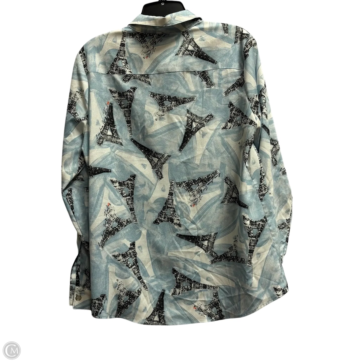 Blouse Long Sleeve By Cmc In Blue, Size: M