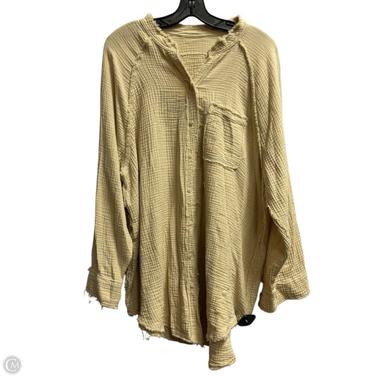 Top Long Sleeve By Aerie In Tan, Size: M