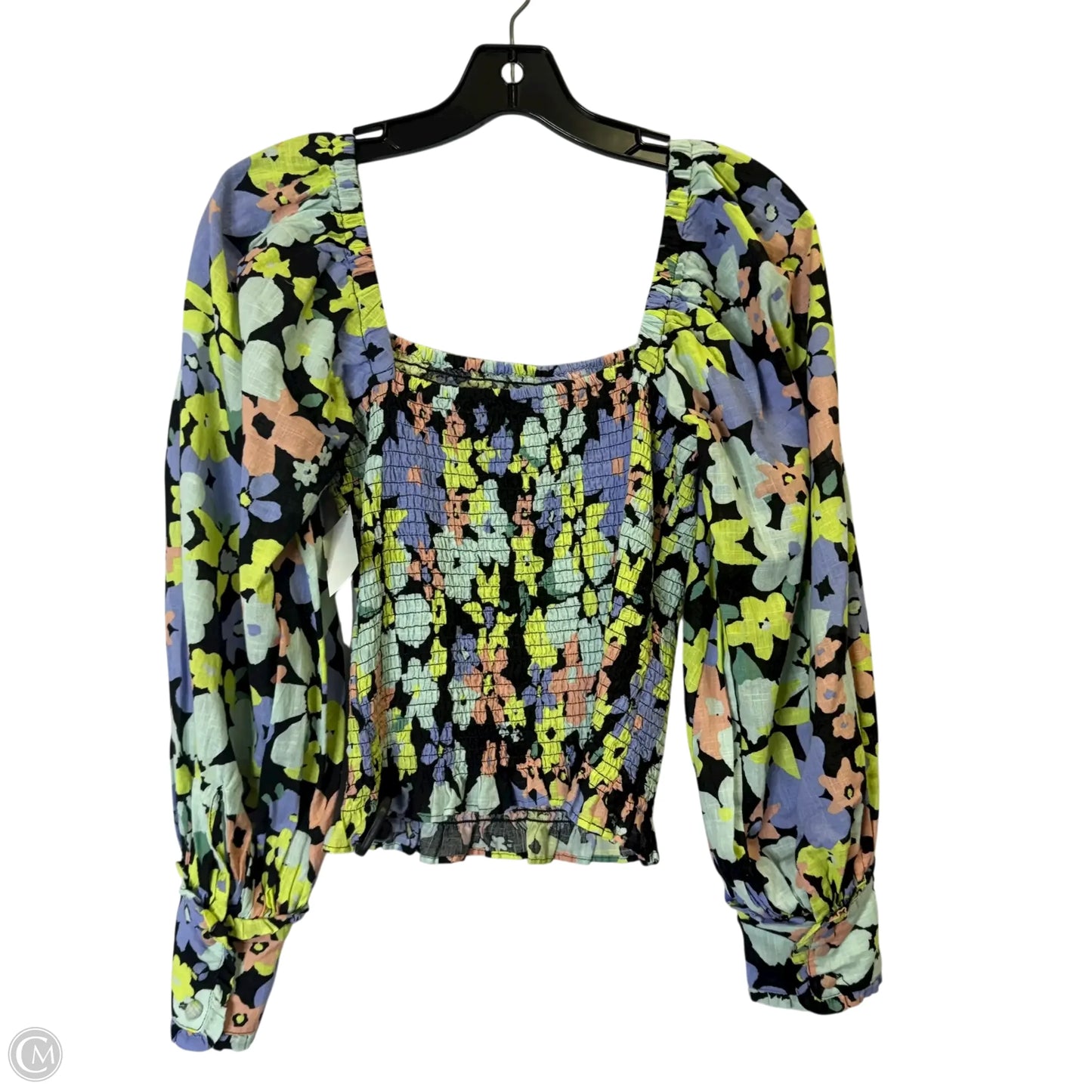 Top Long Sleeve By Free People In Floral Print, Size: Xs