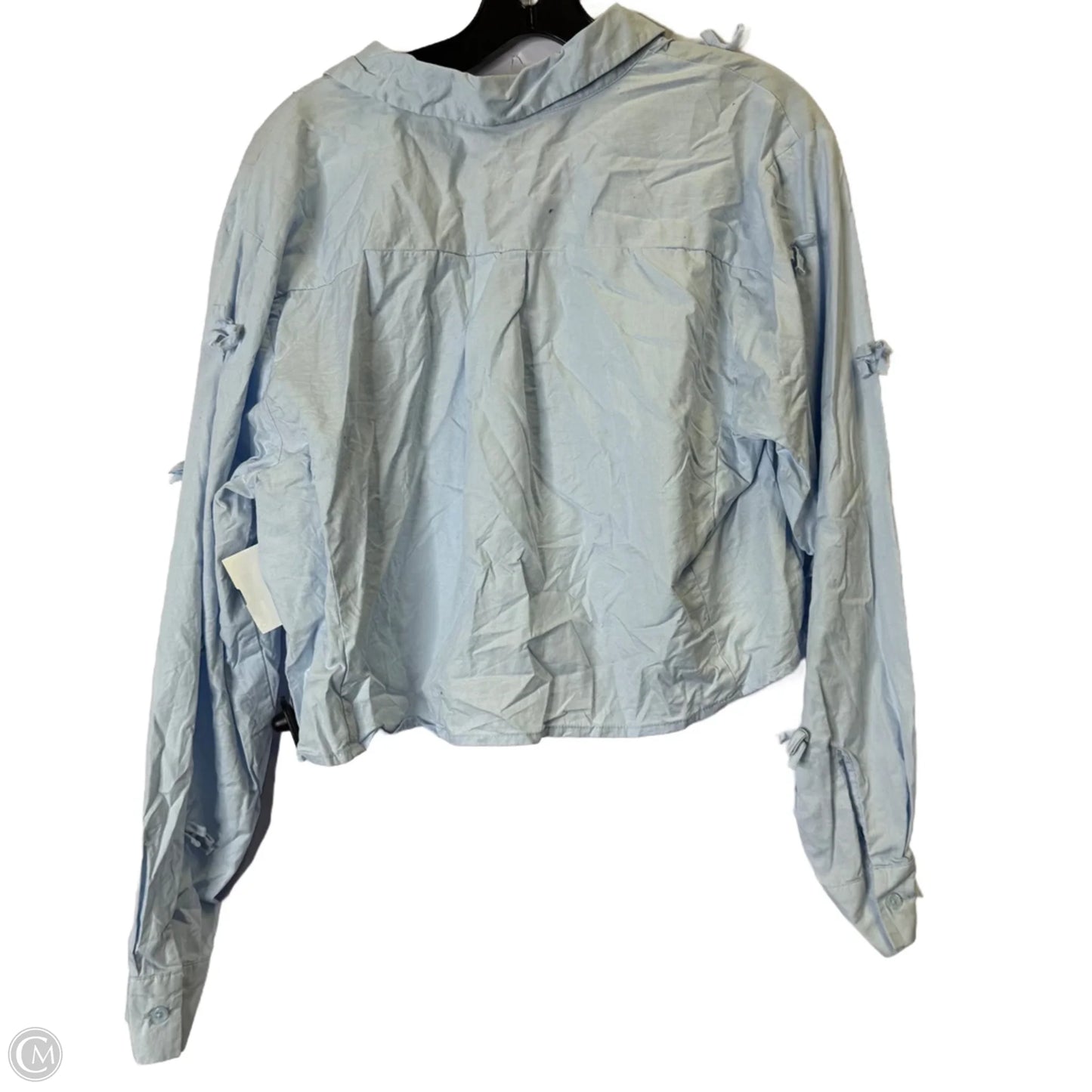 Top Long Sleeve By Wild Fable In Blue, Size: L