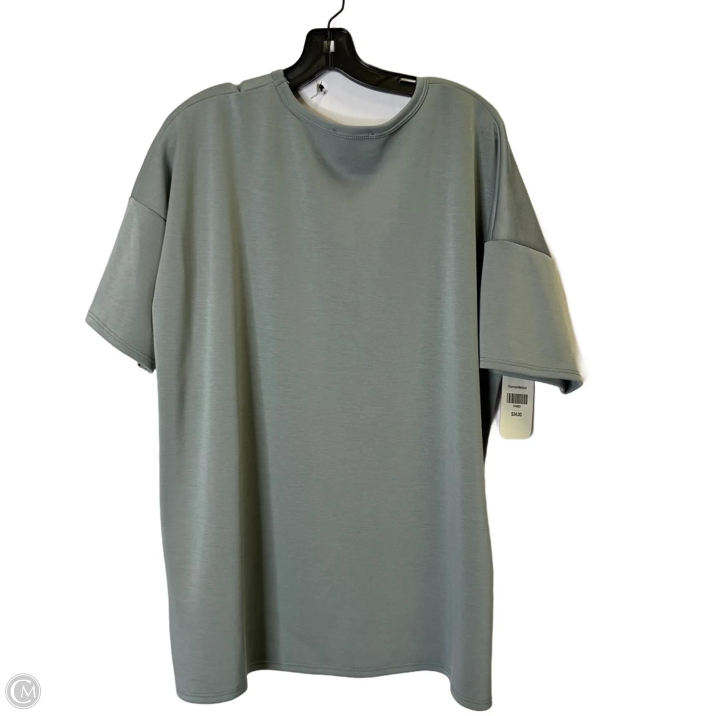 Top Short Sleeve By Clothes Mentor In Grey, Size: M