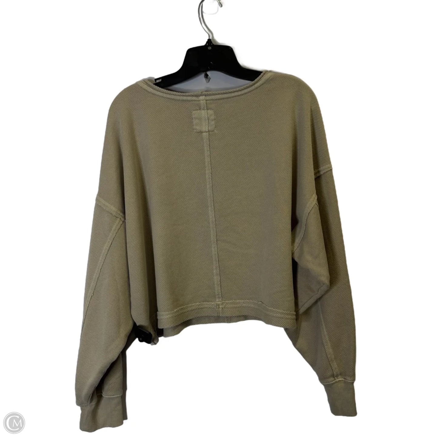 Top Long Sleeve By Aerie In Beige, Size: L