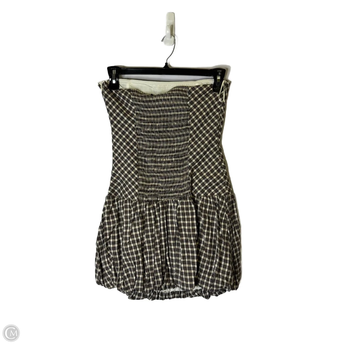 Dress Casual Short By Bershka In Plaid Pattern, Size: L