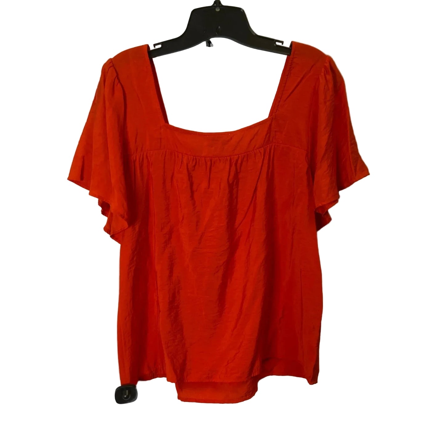 Top Short Sleeve By Loft In Orange, Size: L