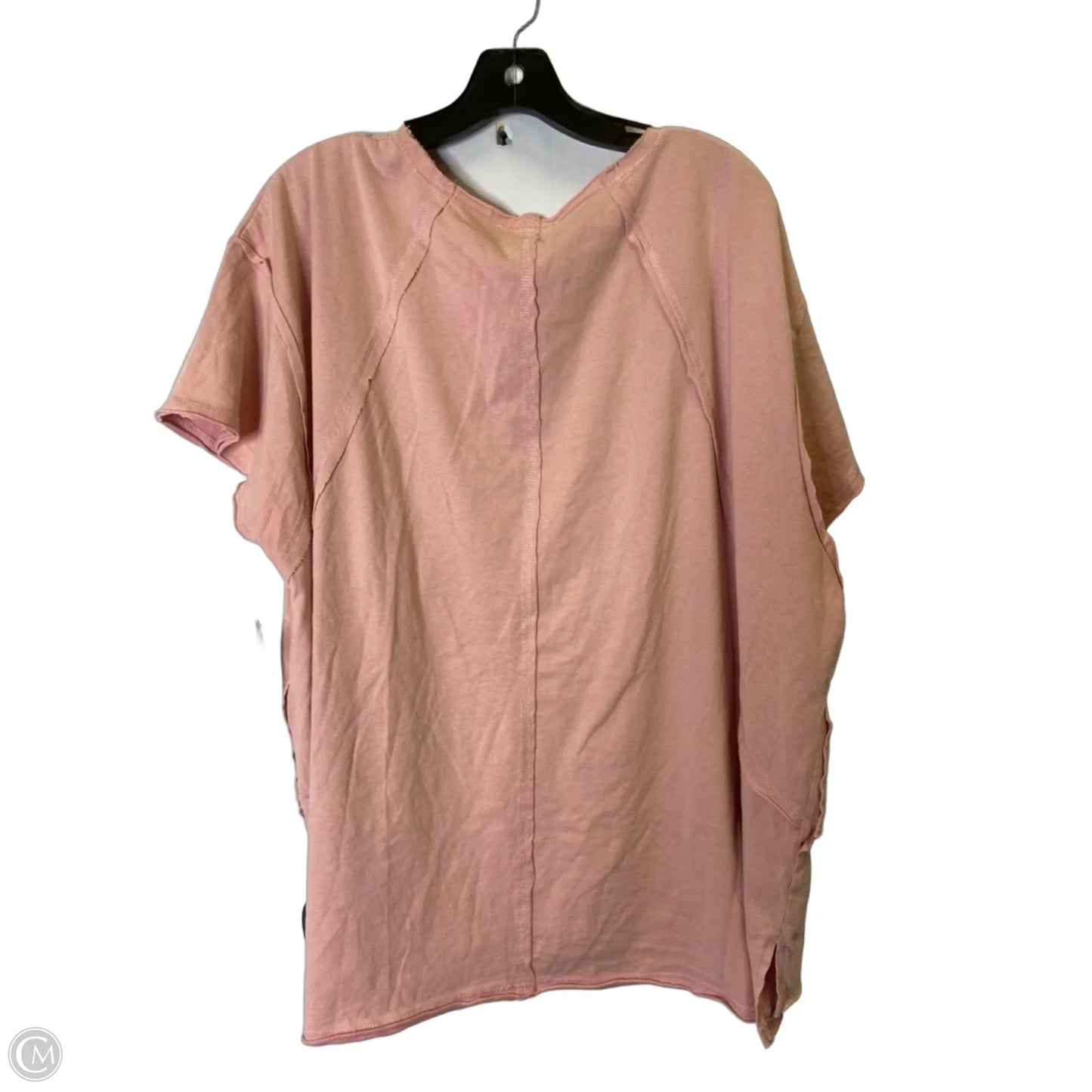 Top Short Sleeve By Easel In Pink, Size: L