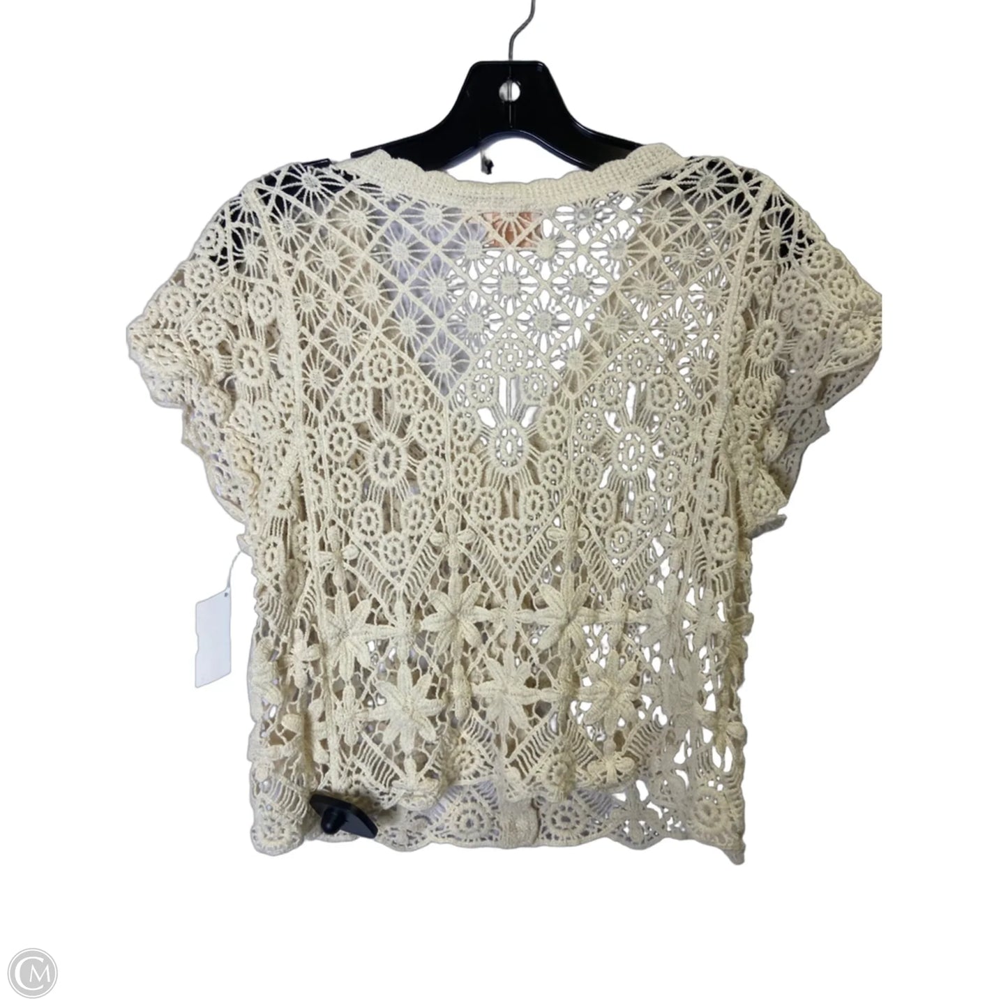 Cardigan By Good Luck Gem In Cream, Size: M
