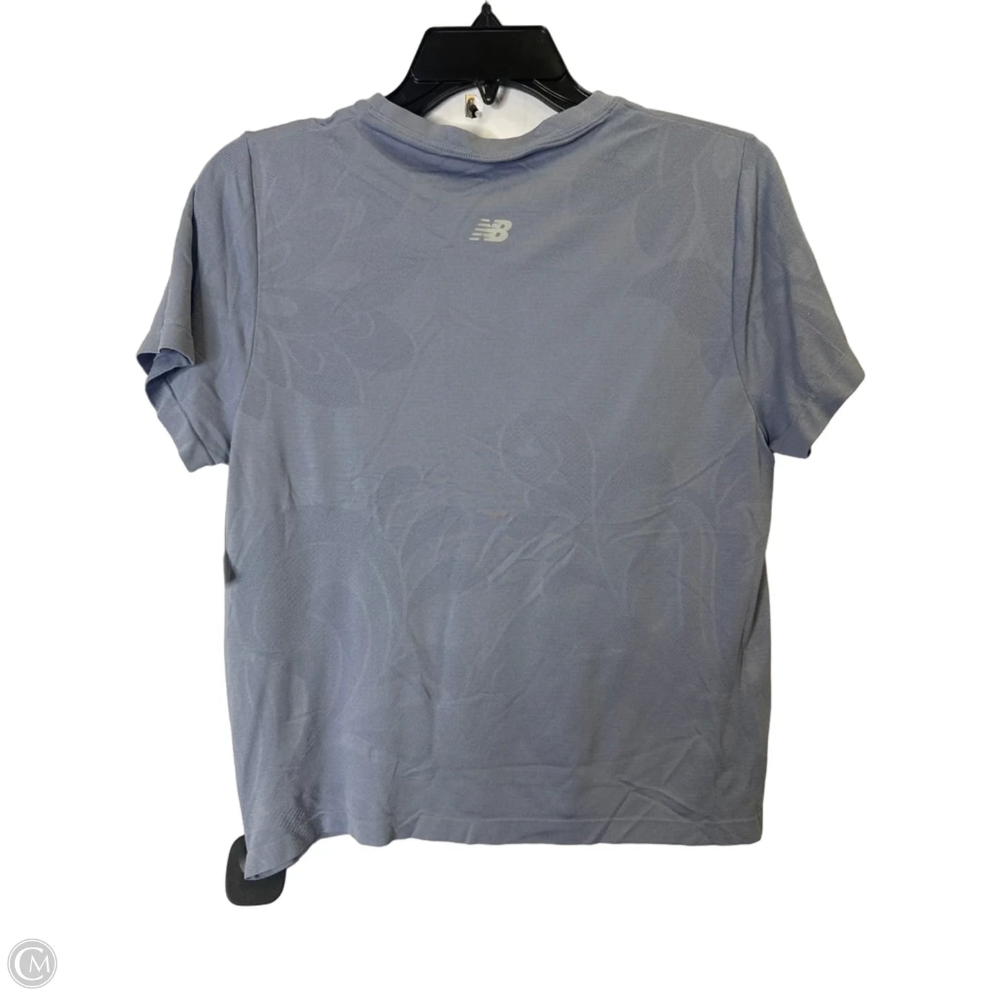 Athletic Top Short Sleeve By New Balance In Blue, Size: L