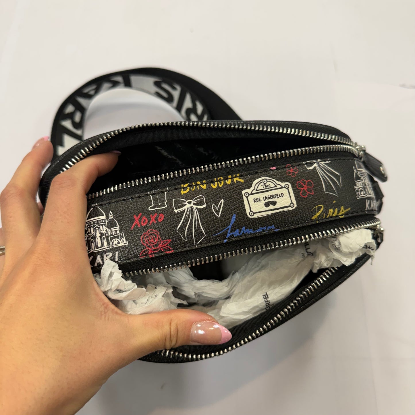 Crossbody Designer By Karl Lagerfeld, Size: Medium