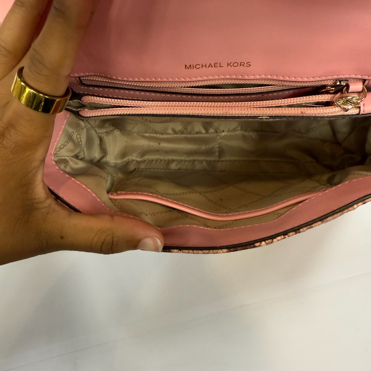 Crossbody Designer By Michael Kors, Size: Medium