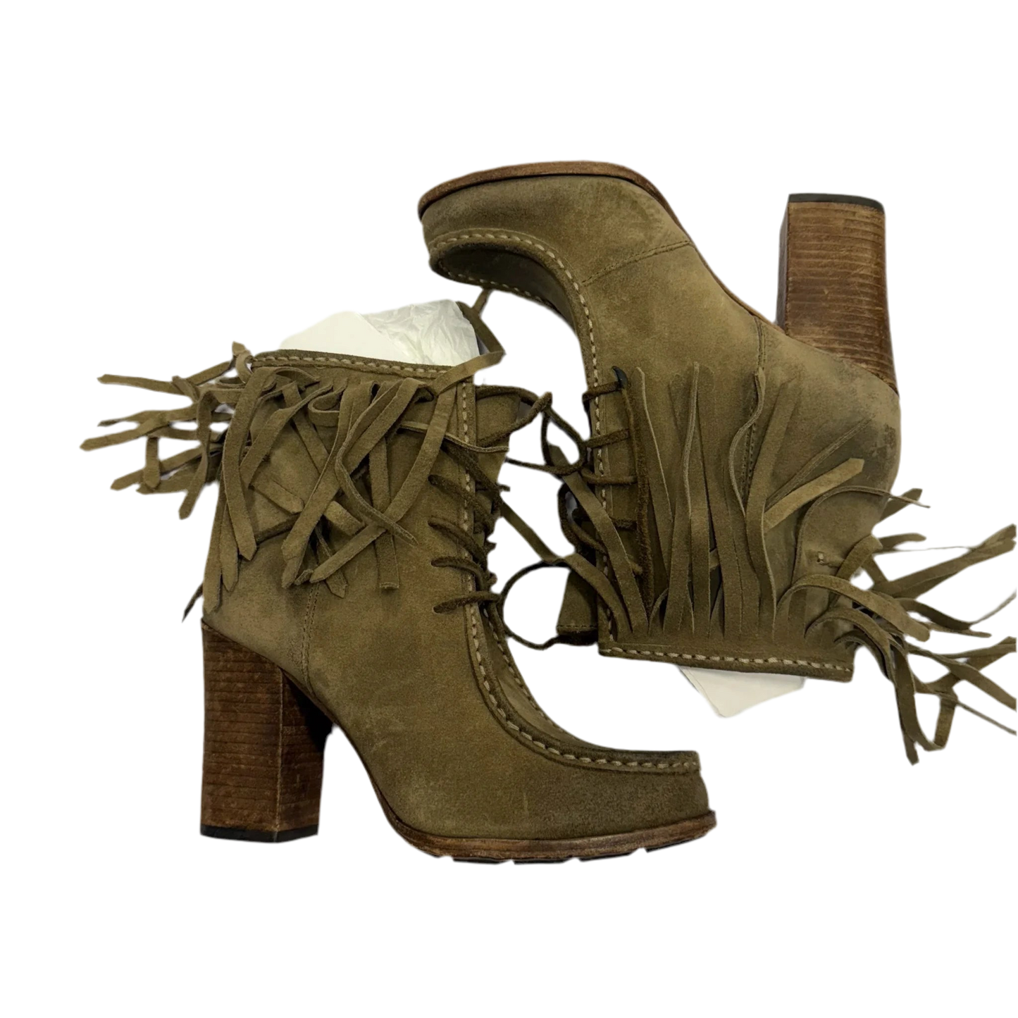 Boots Ankle Heels By Cmc In Brown, Size: 7