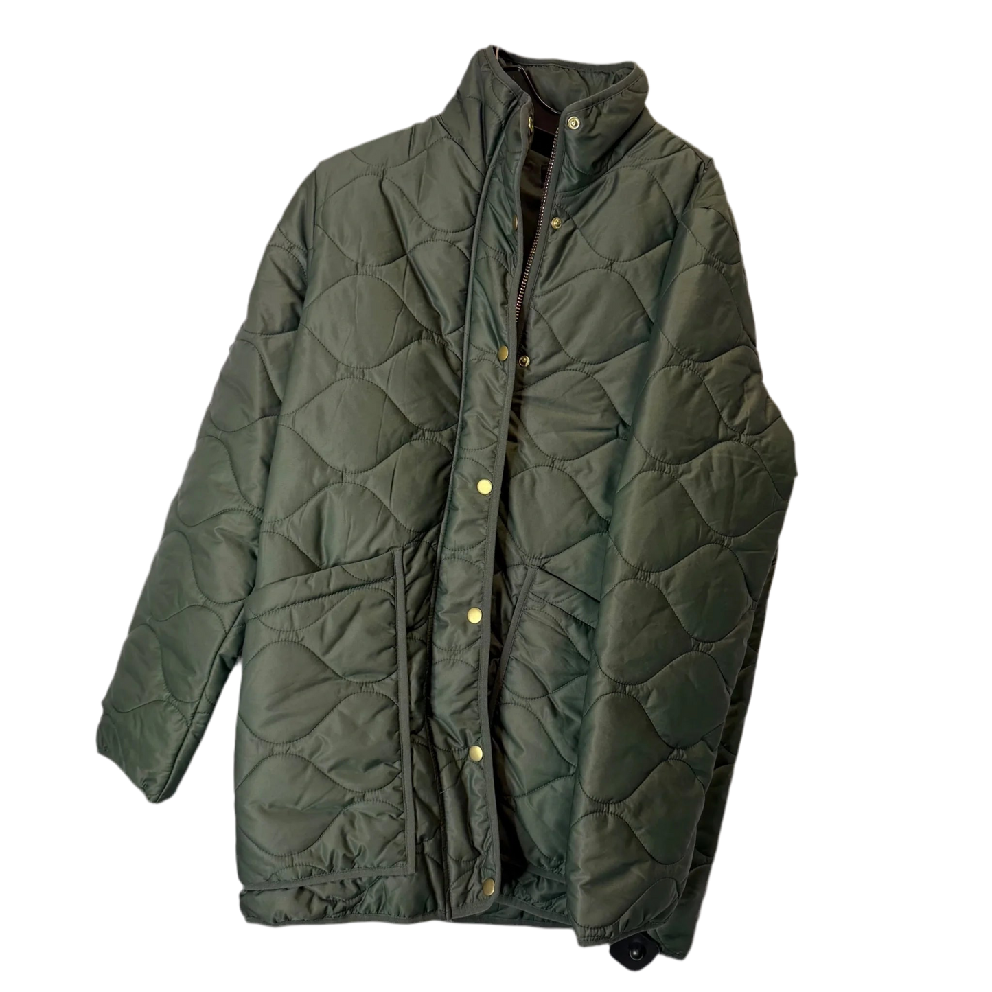 Jacket Puffer & Quilted By Quince In Green, Size: M