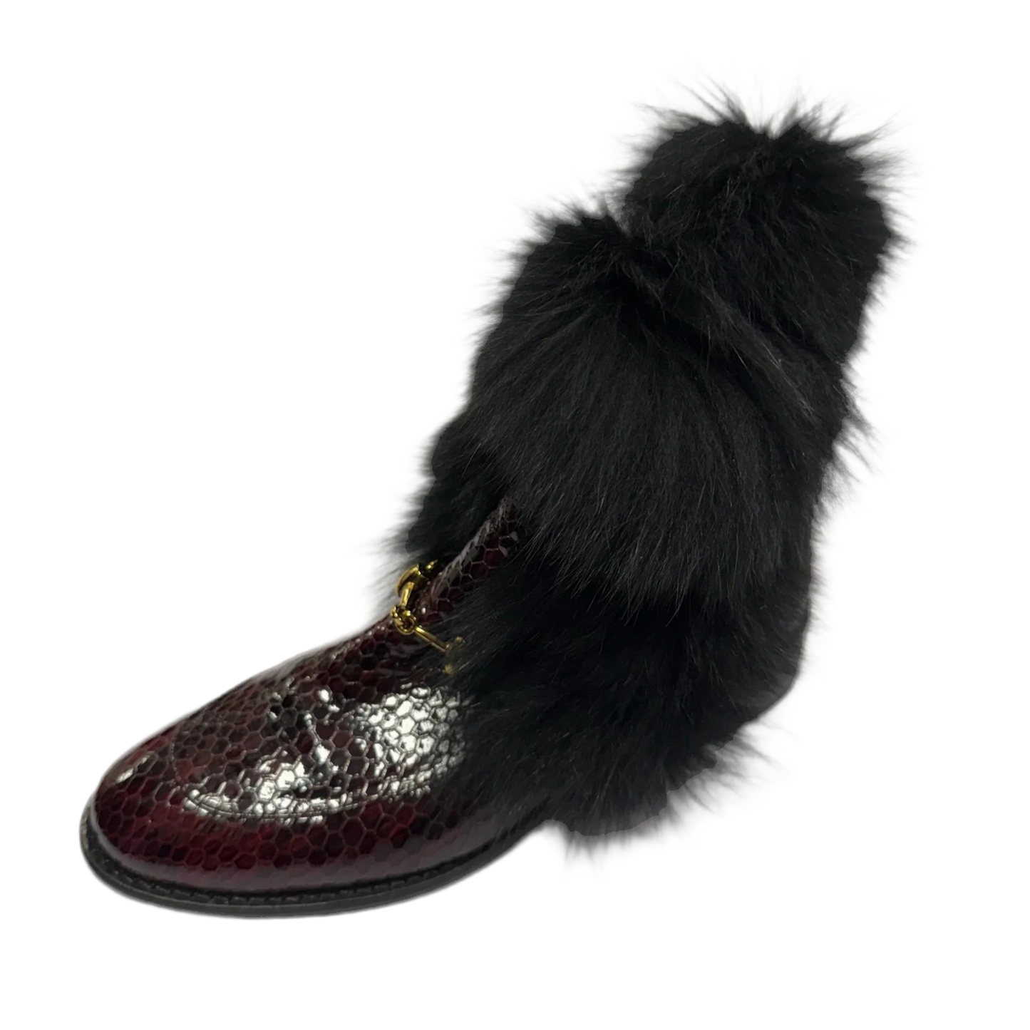 Boots Ankle Flats By Clothes Mentor In Maroon, Size: 7