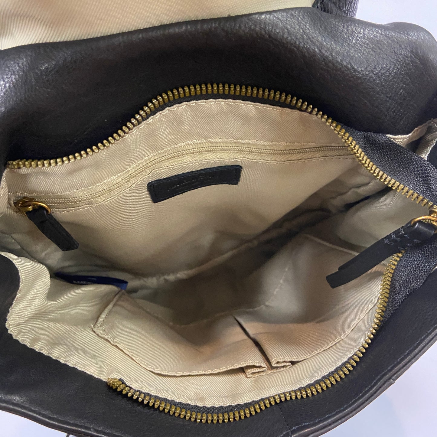 Backpack Leather By Clothes Mentor, Size: Medium