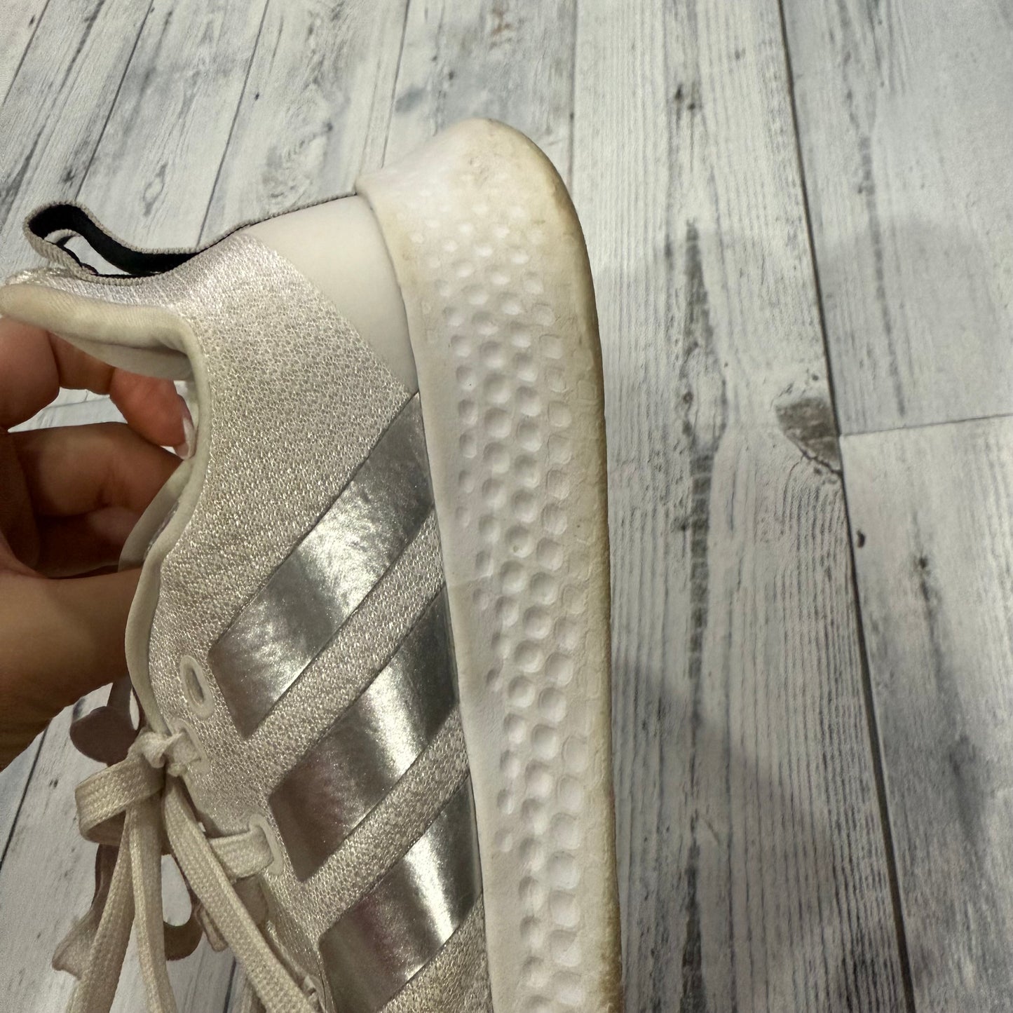 Shoes Athletic By Adidas In White, Size: 8