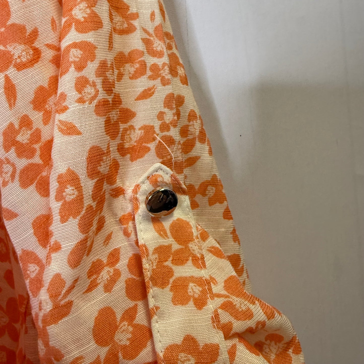 Blouse Short Sleeve By Cocomo In Orange, Size: M