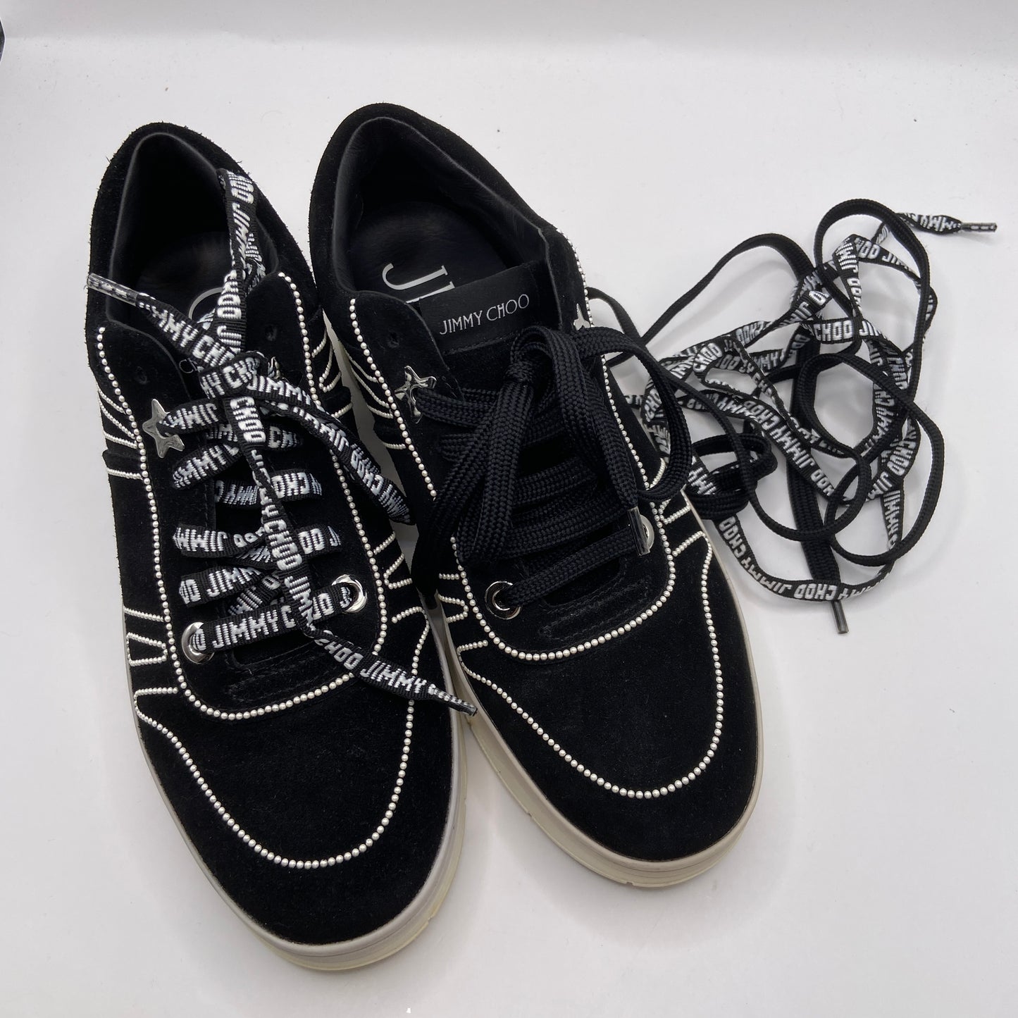 Shoes Luxury Designer By Jimmy Choo In Black, Size: 9.5