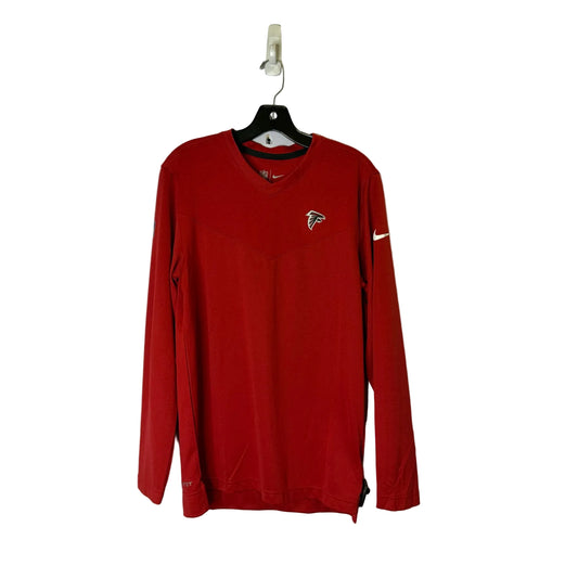 Athletic Top Ls Collar By Nike Apparel In Red, Size:S