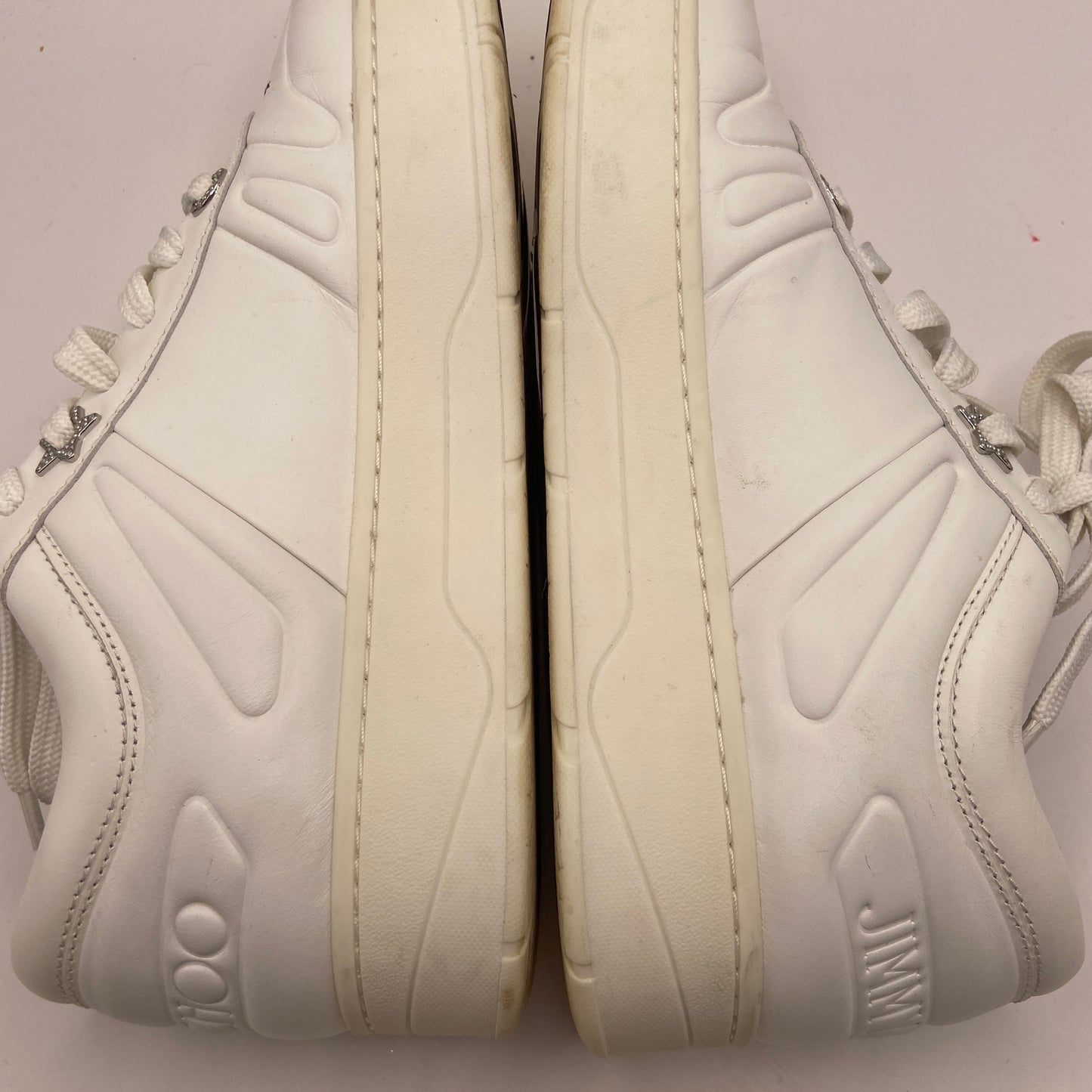 Shoes Luxury Designer By Jimmy Choo In White, Size: 9.5