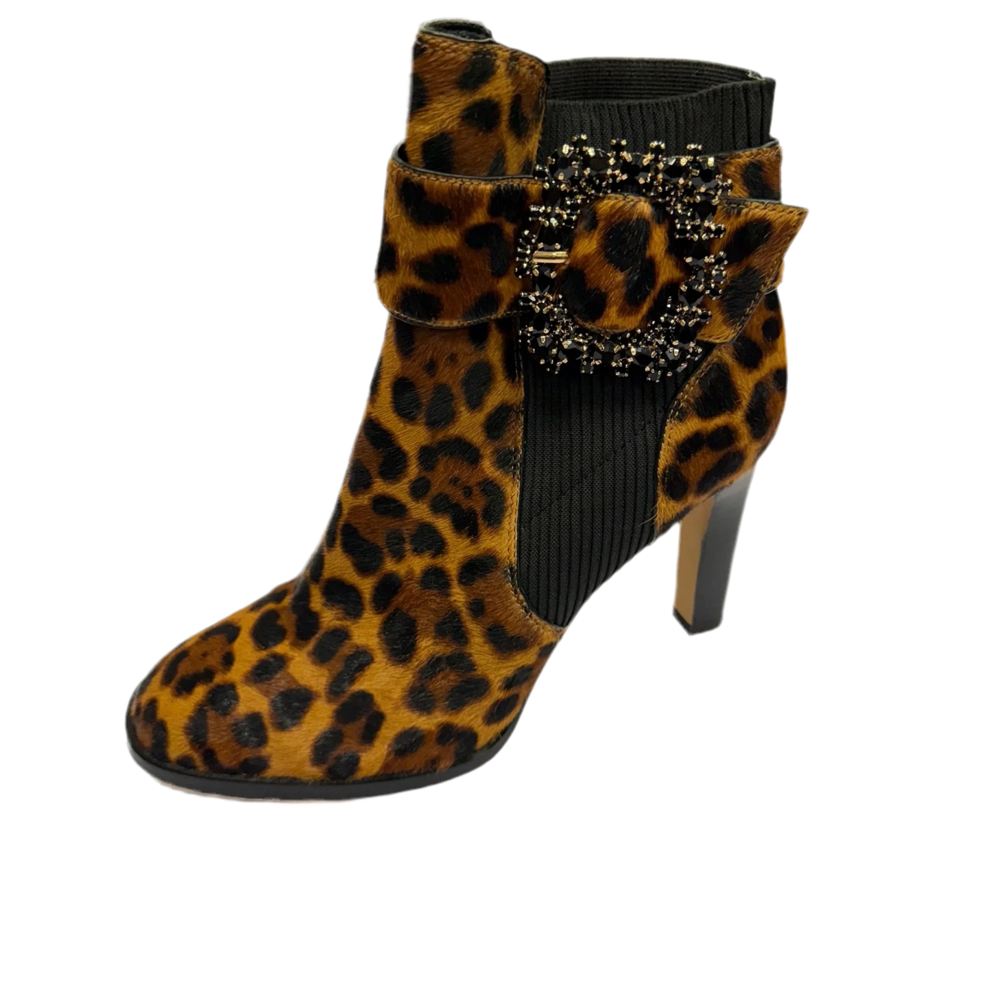 Boots Ankle Heels By Cmc In Animal Print, Size: 9.5