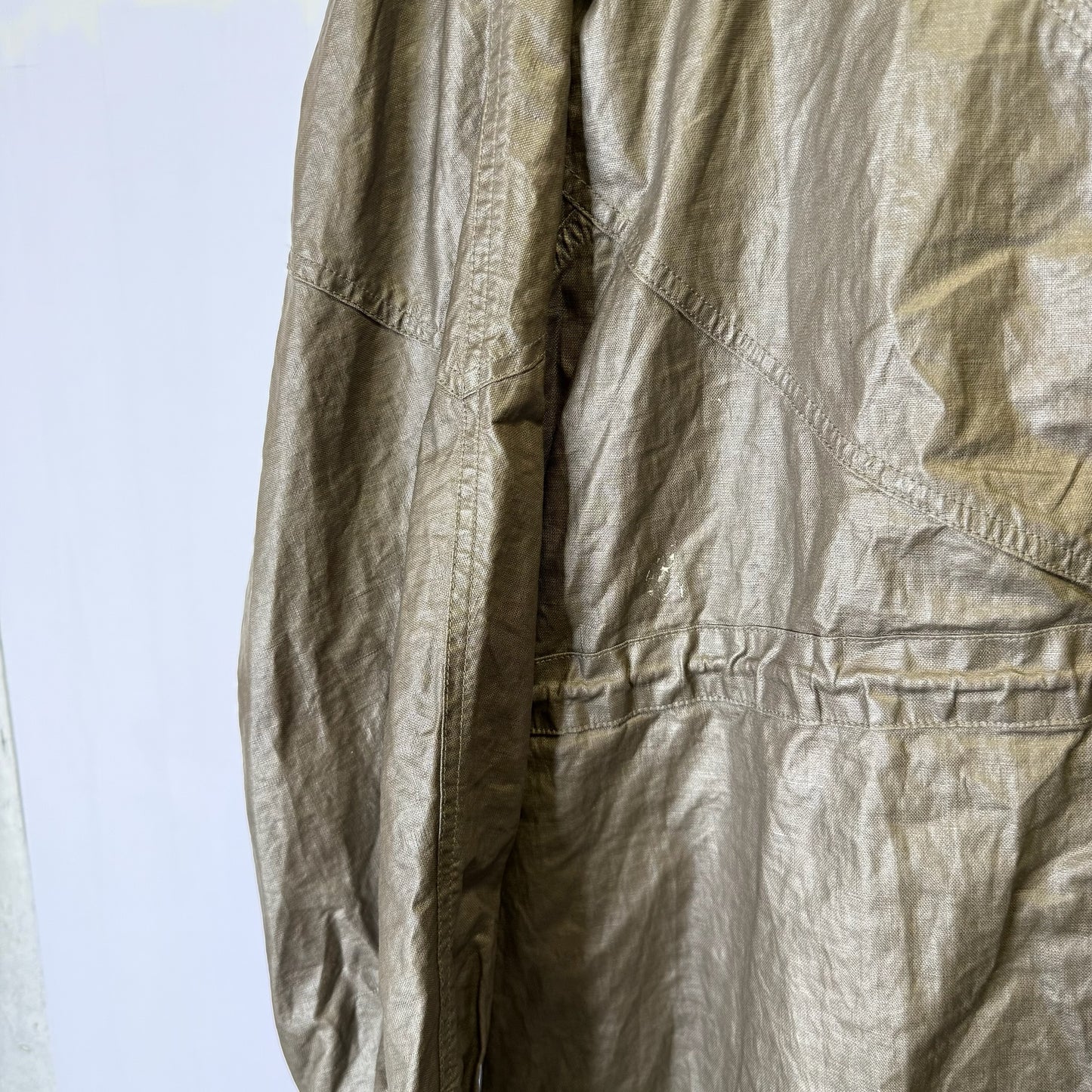 Jacket Moto By Clothes Mentor In Bronze, Size: 4