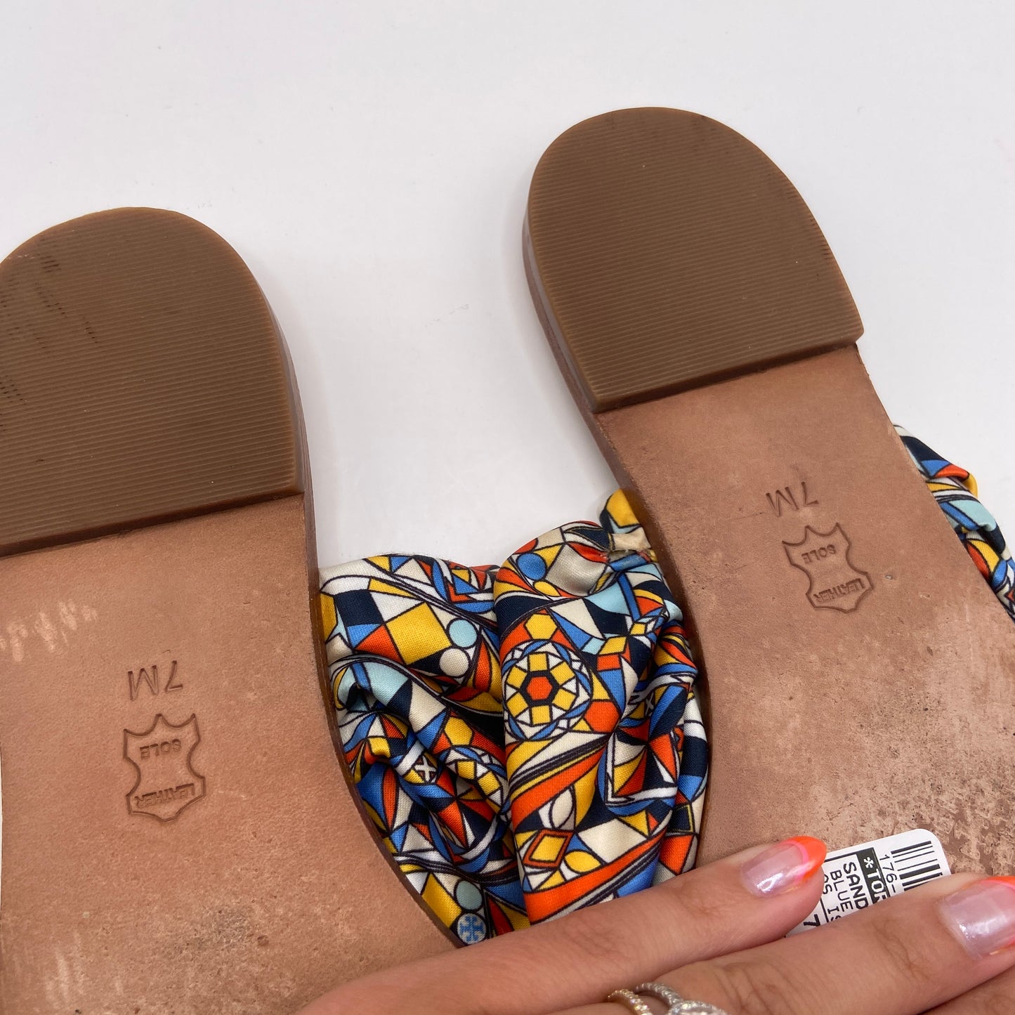 Sandals Designer By Tory Burch In Blue, Size: 7