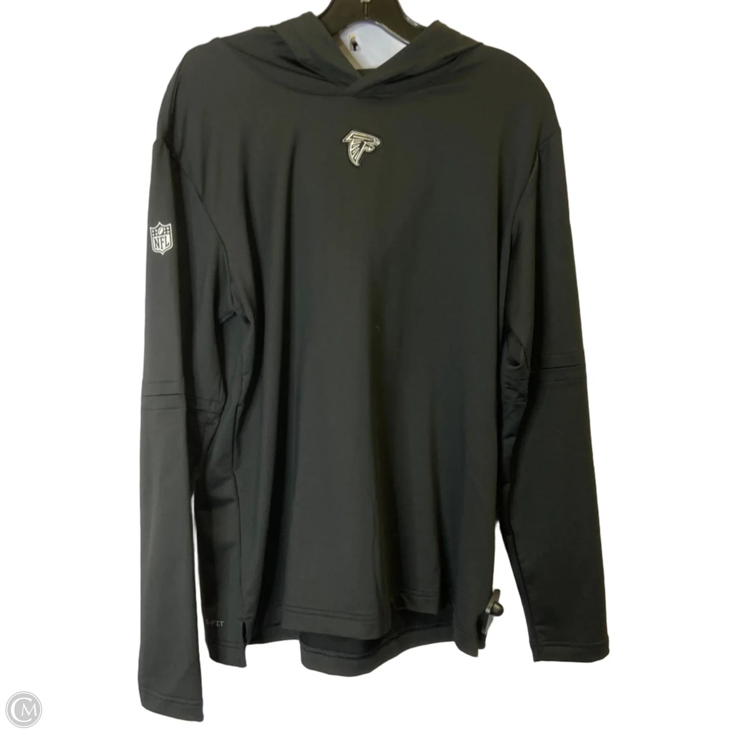 Athletic Top Long Sleeve Hoodie By Nike Apparel In Black, Size: L