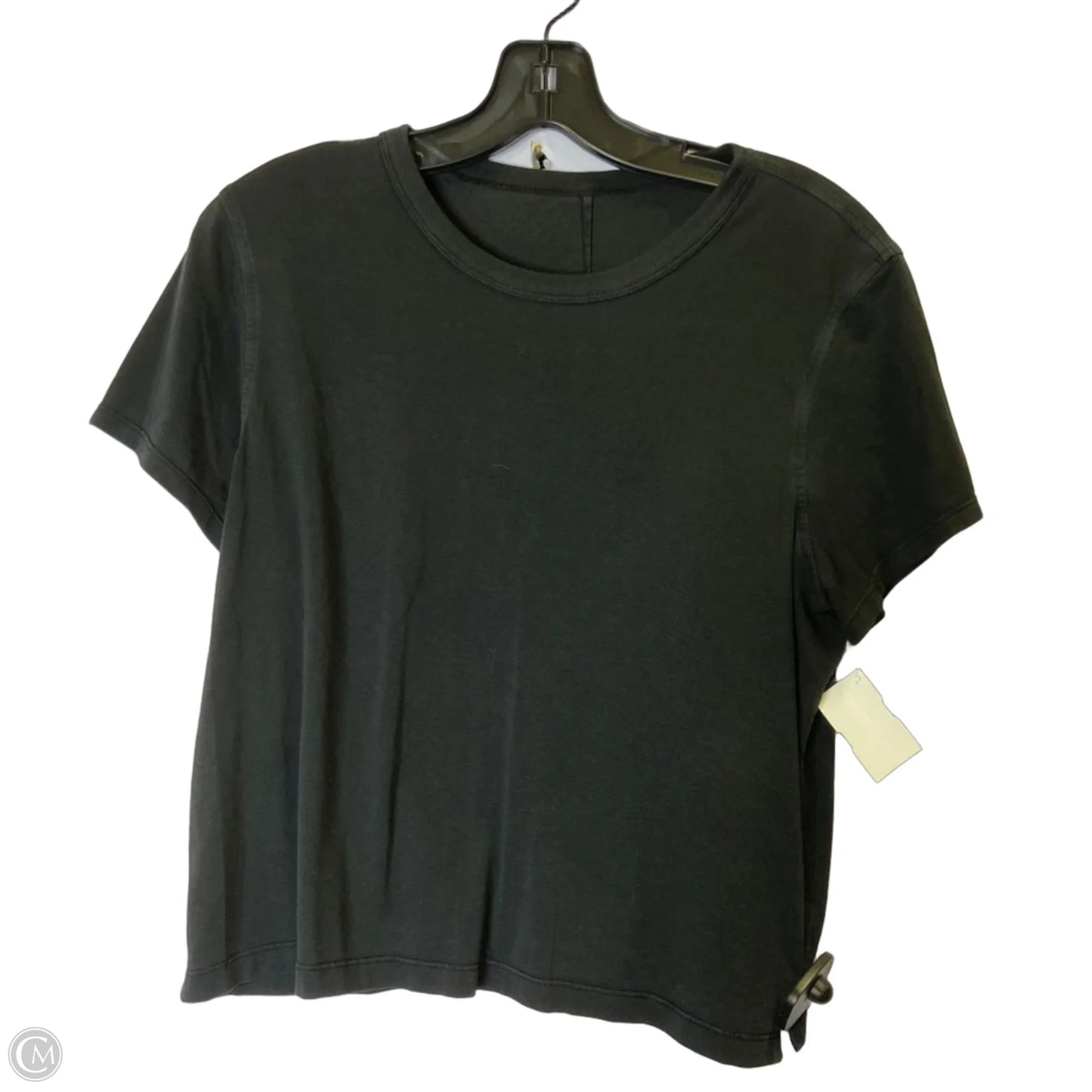 Athletic Top Short Sleeve By Lululemon In Black, Size: S