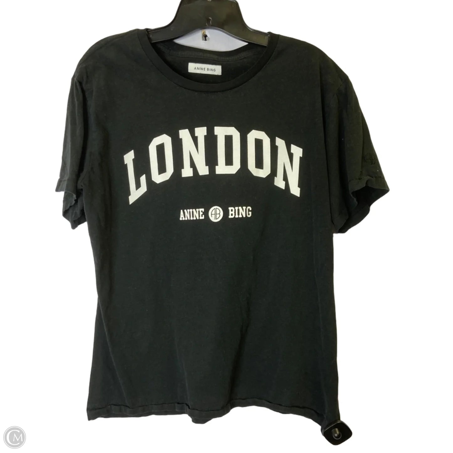 Top Short Sleeve Basic By Anine Bing In Black, Size: M