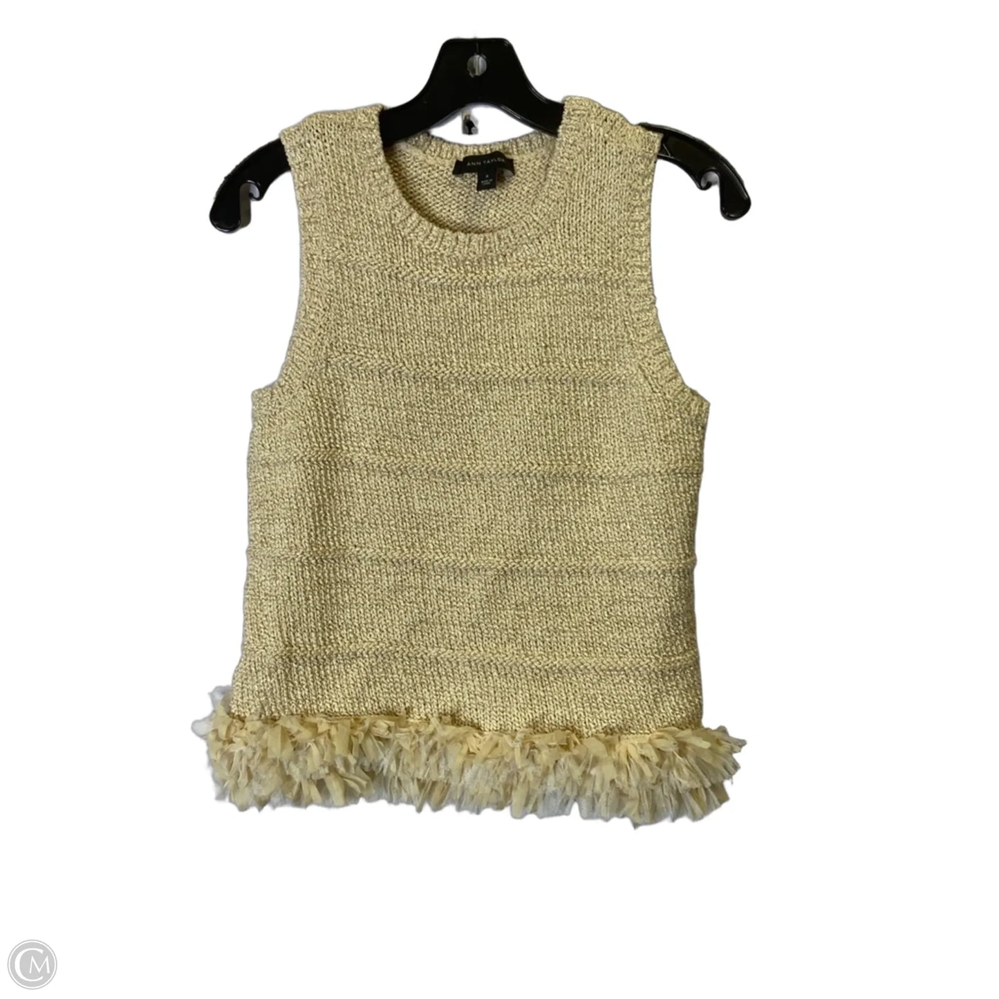 Top Sleeveless By Ann Taylor In Tan, Size: M