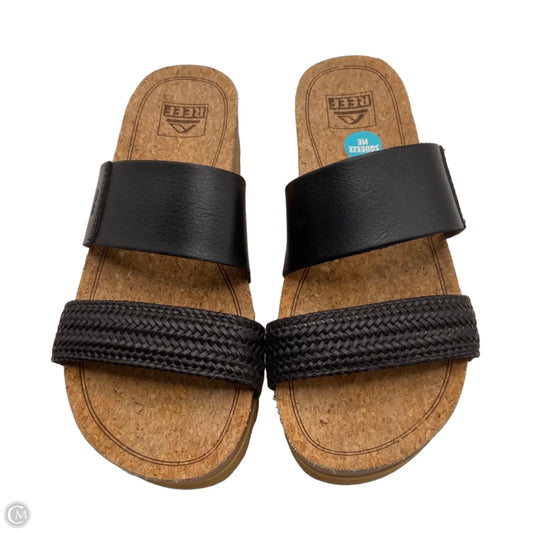 Sandals Heels Platform By Reef In Black, Size: 7