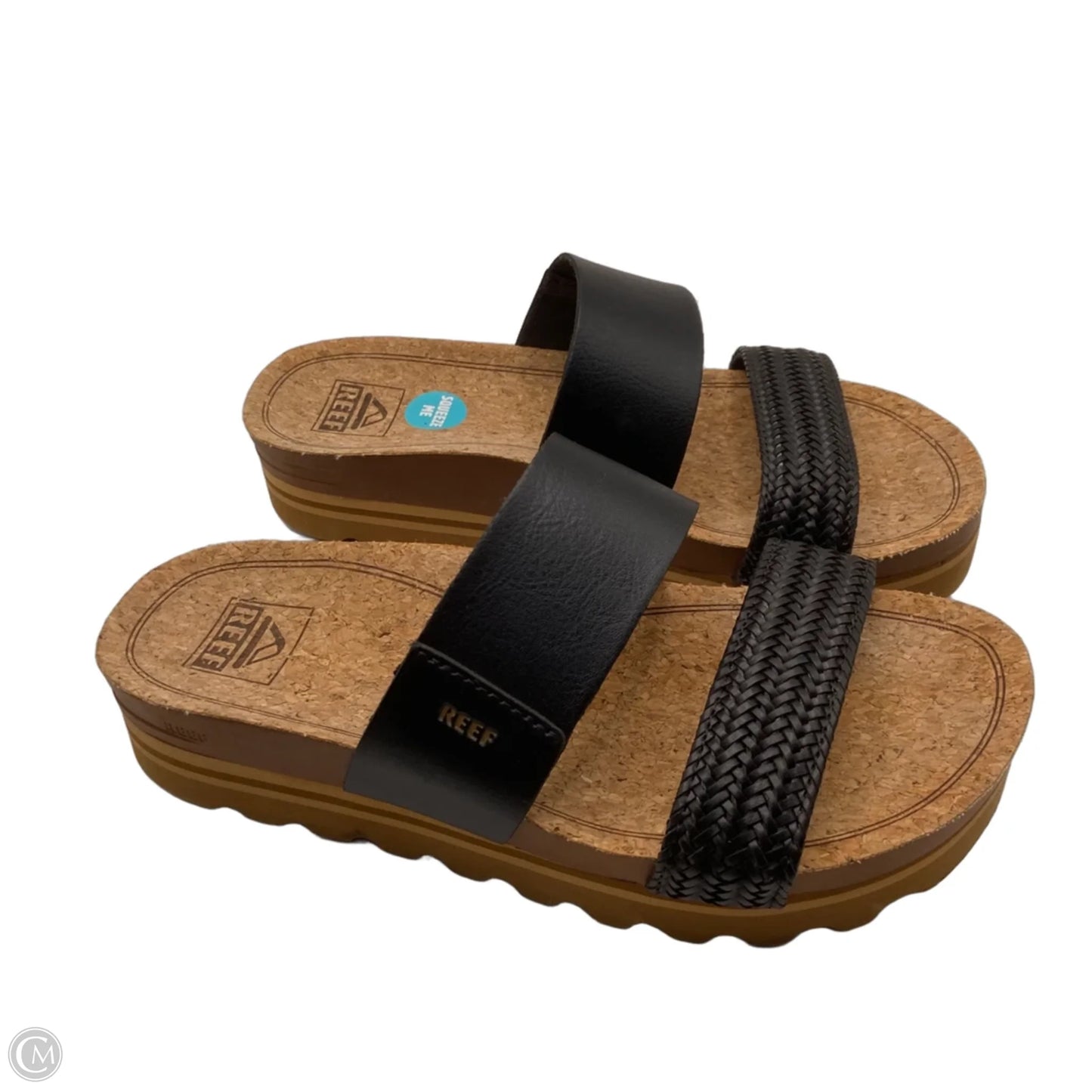 Sandals Heels Platform By Reef In Black, Size: 7