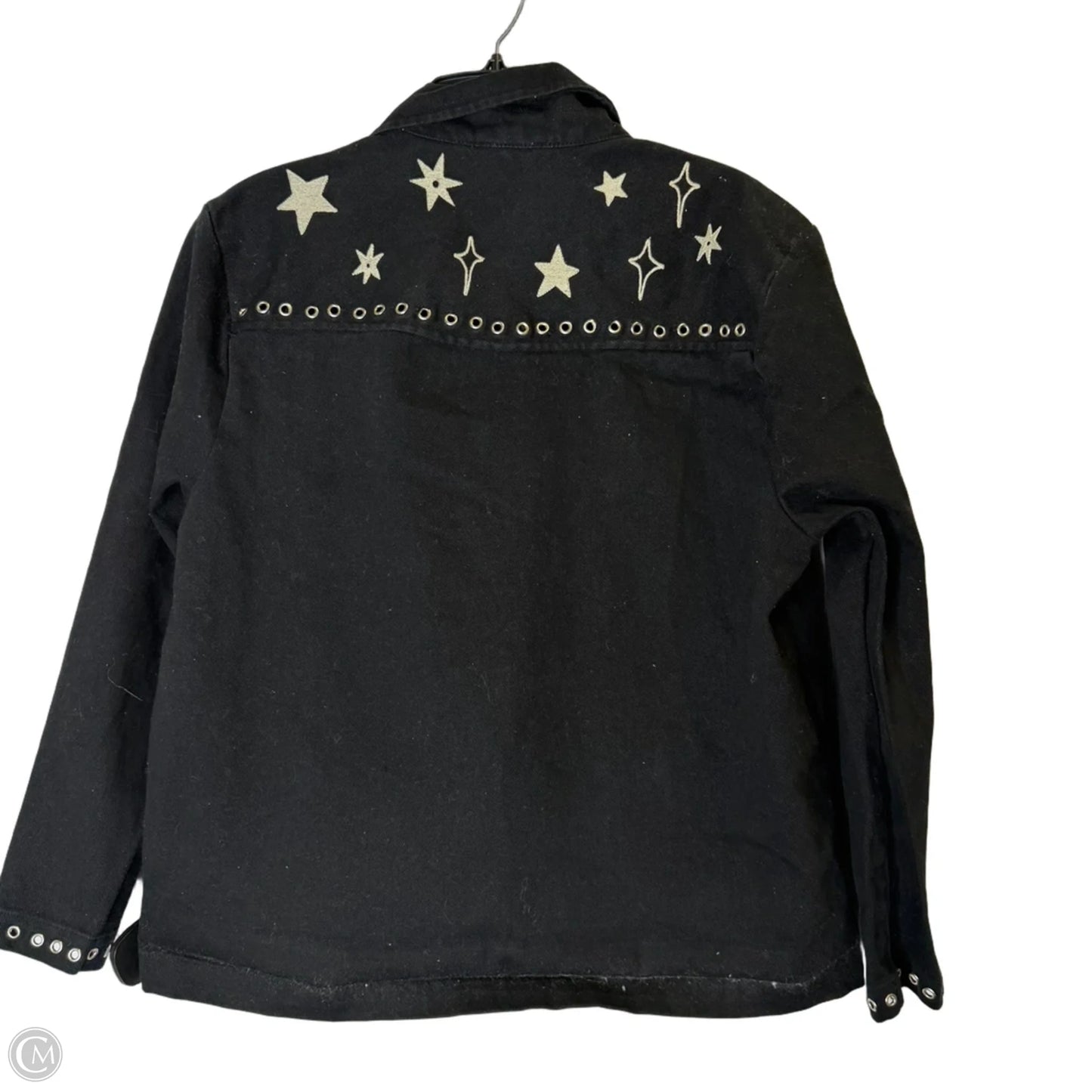 Jacket Denim By Johnny Was In Black Denim, Size: M