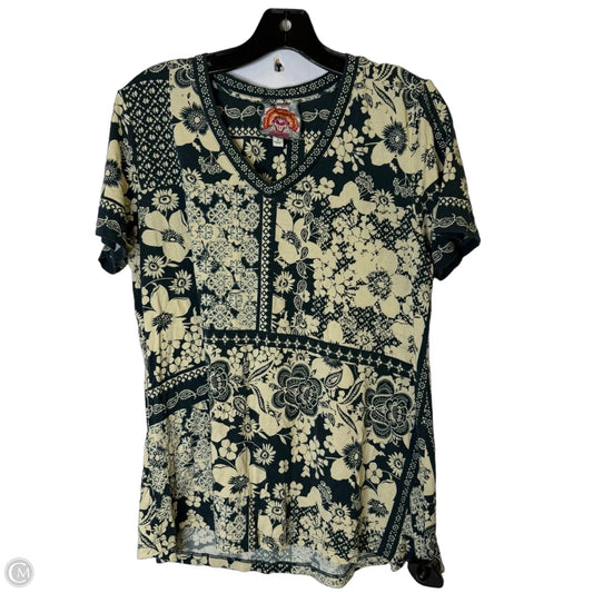 Top Short Sleeve By Johnny Was In Multi-colored, Size: S
