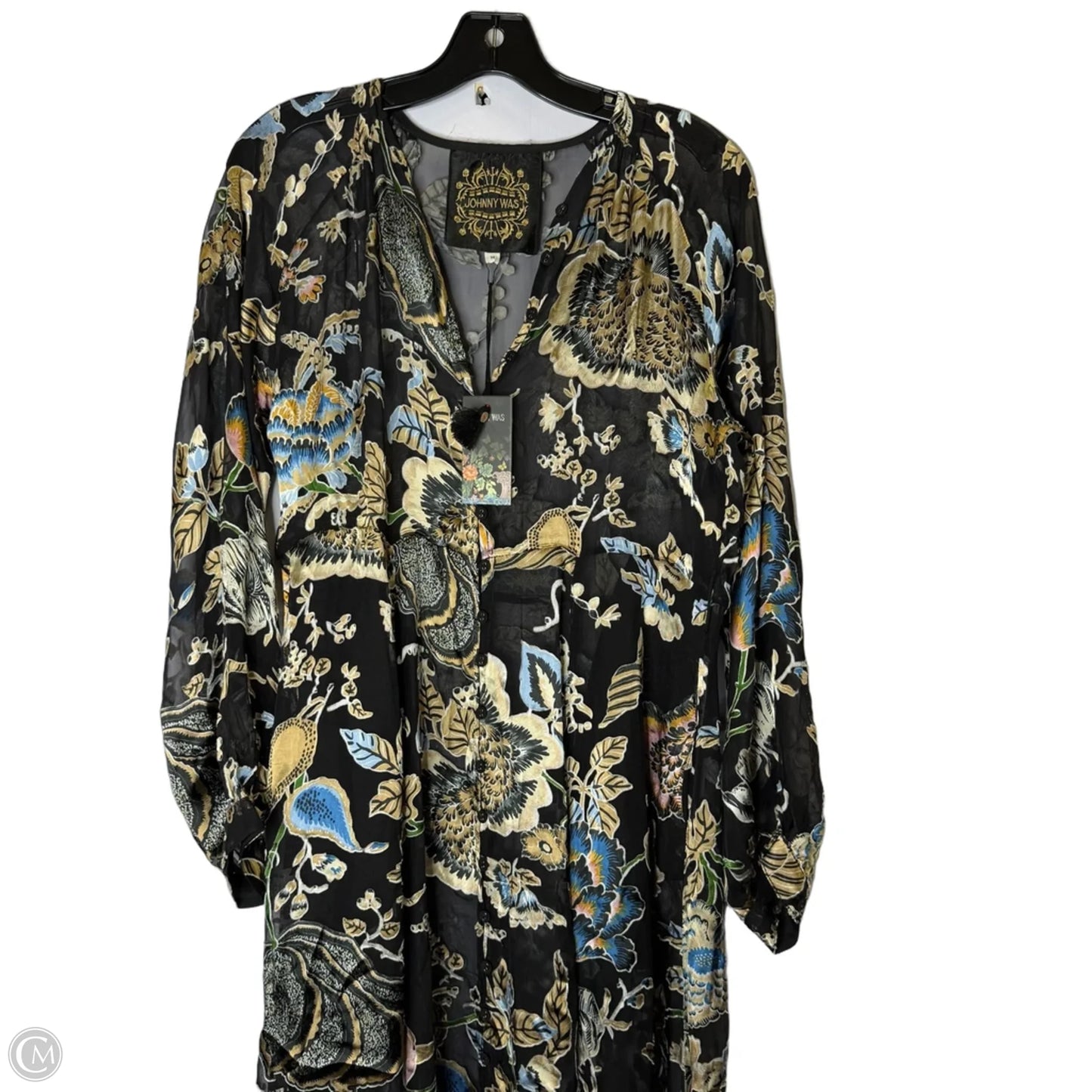 Dress Casual Maxi By Johnny Was In Black, Size: M