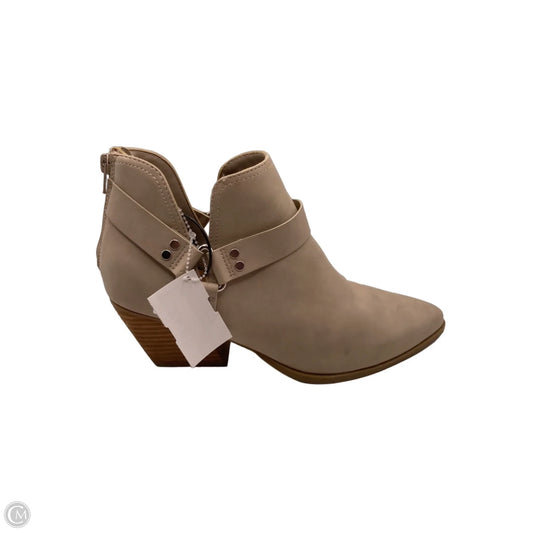 Boots Ankle Heels By Dv In Cream, Size: 9.5