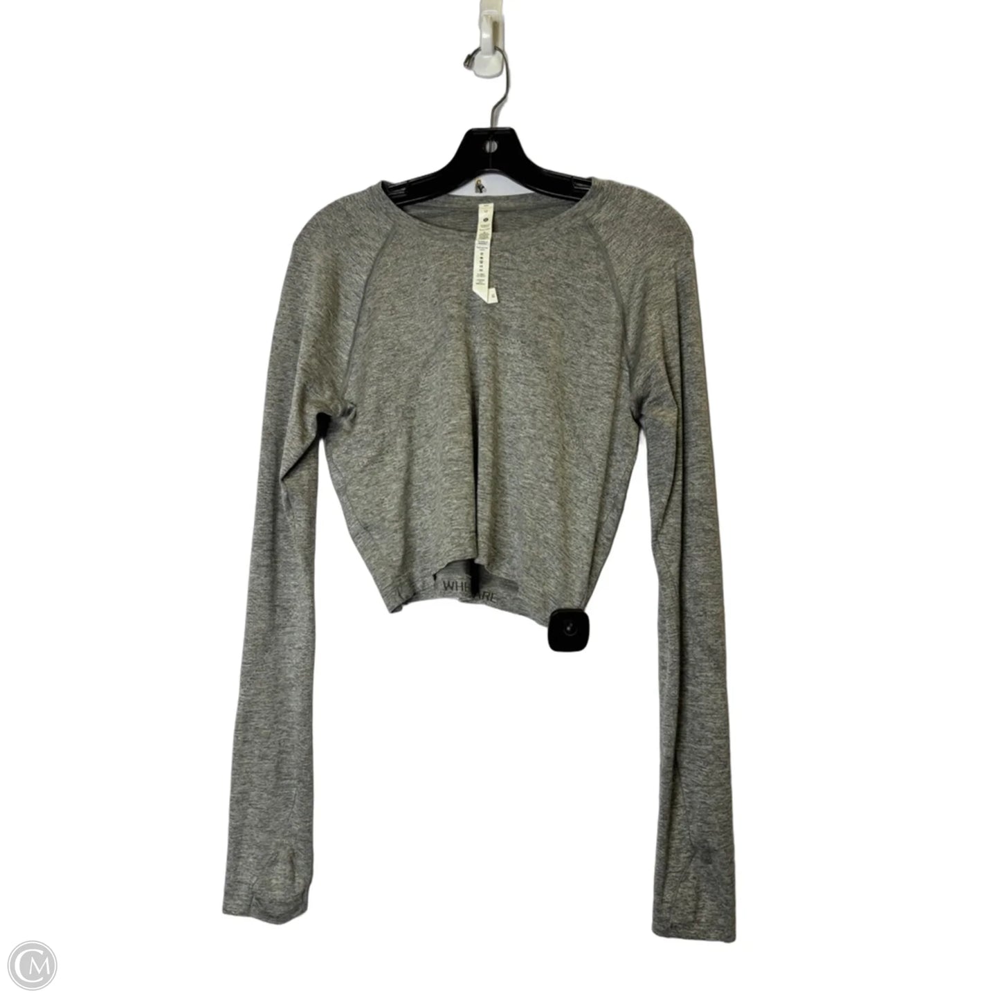 Athletic Top Long Sleeve Crewneck By Lululemon In Grey, Size: 12