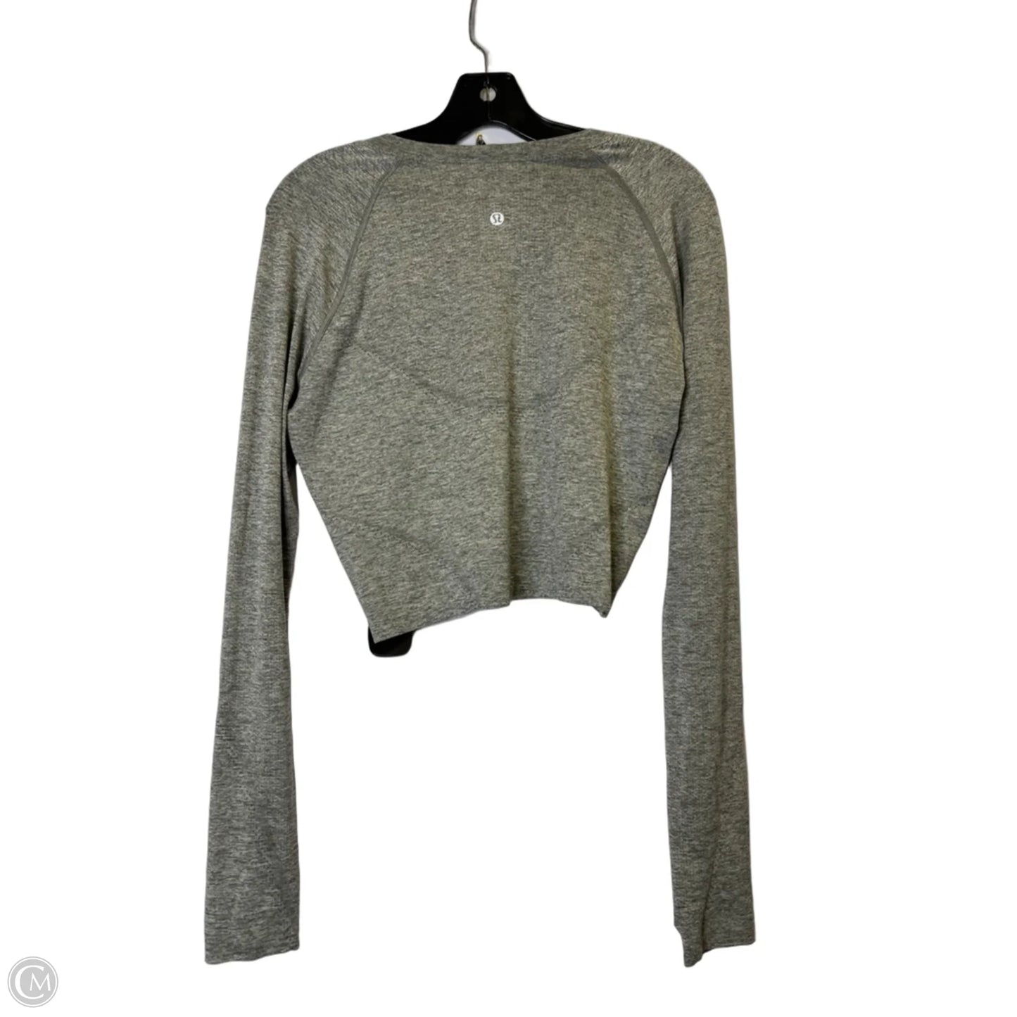 Athletic Top Long Sleeve Crewneck By Lululemon In Grey, Size: 12