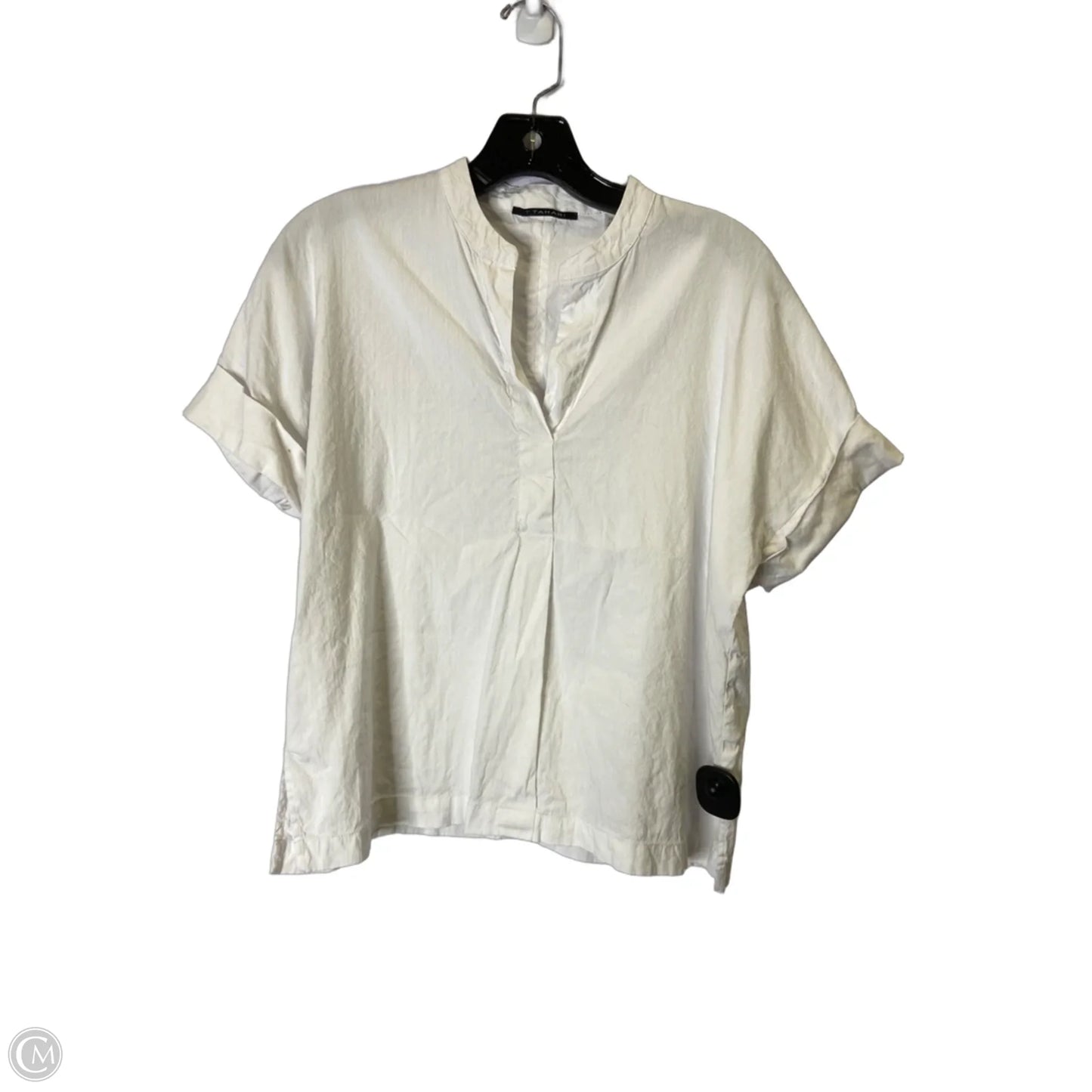 Top Short Sleeve By T Tahari In White, Size: Xs