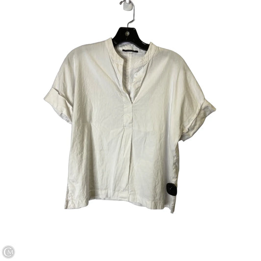 Top Short Sleeve By T Tahari In White, Size: Xs
