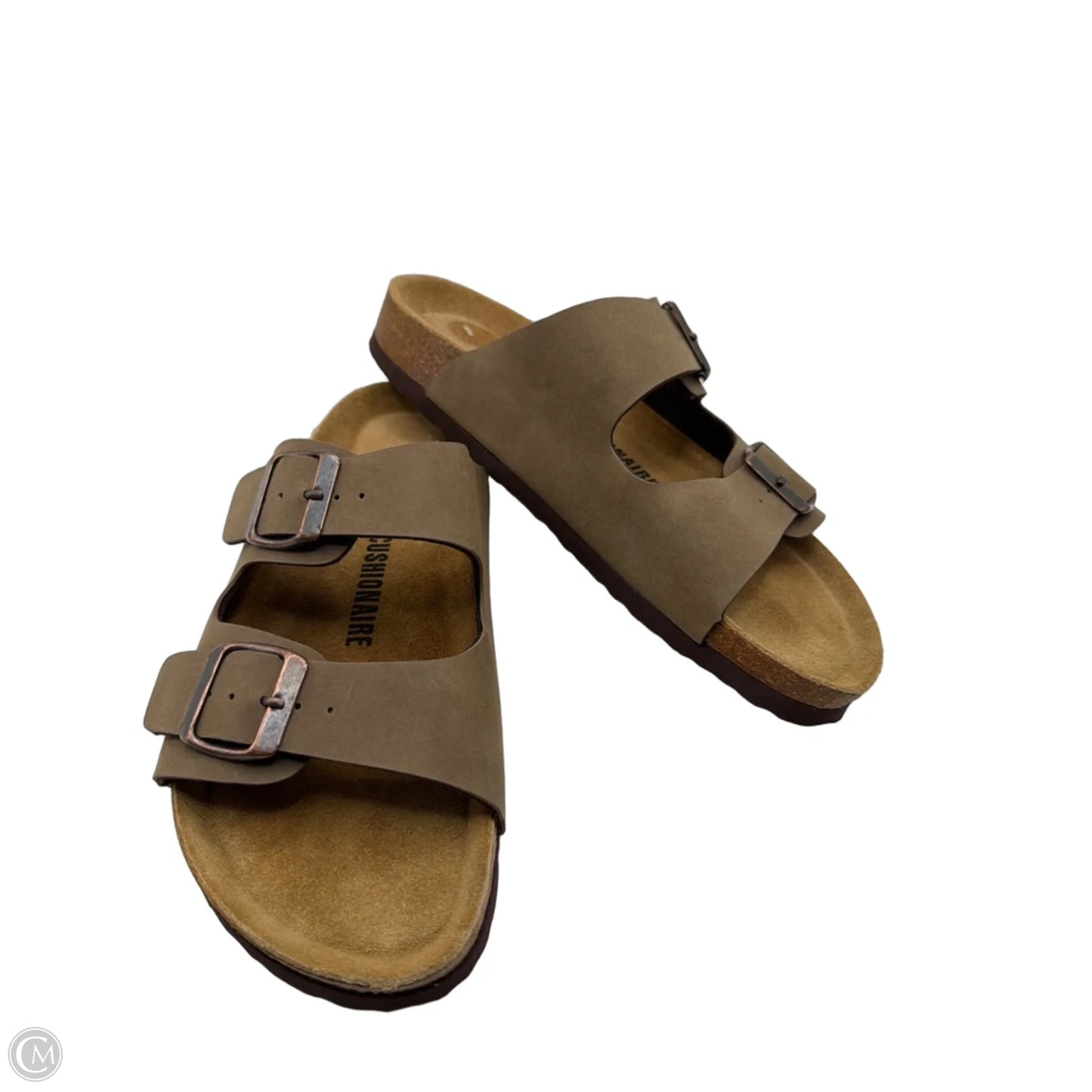 Sandals Flats By Cushionaire In Brown, Size: 6.5