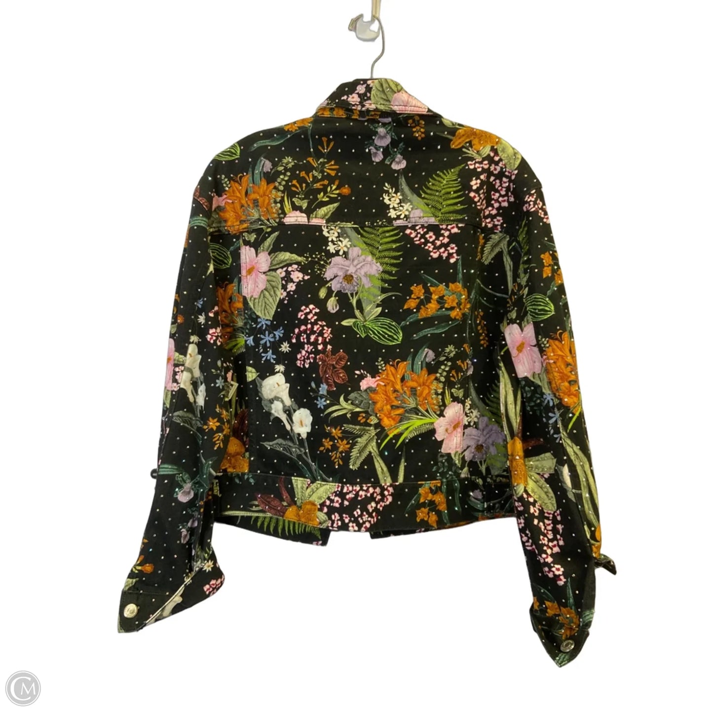 Jacket Denim By Top Shop In Black Denim, Size: 8