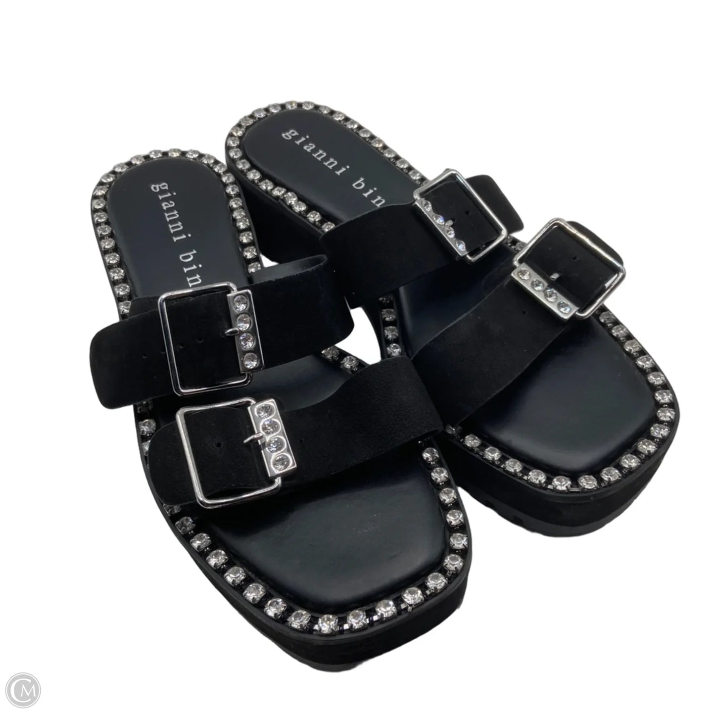 Sandals Heels Platform By Gianni Bini In Black, Size: 8.5