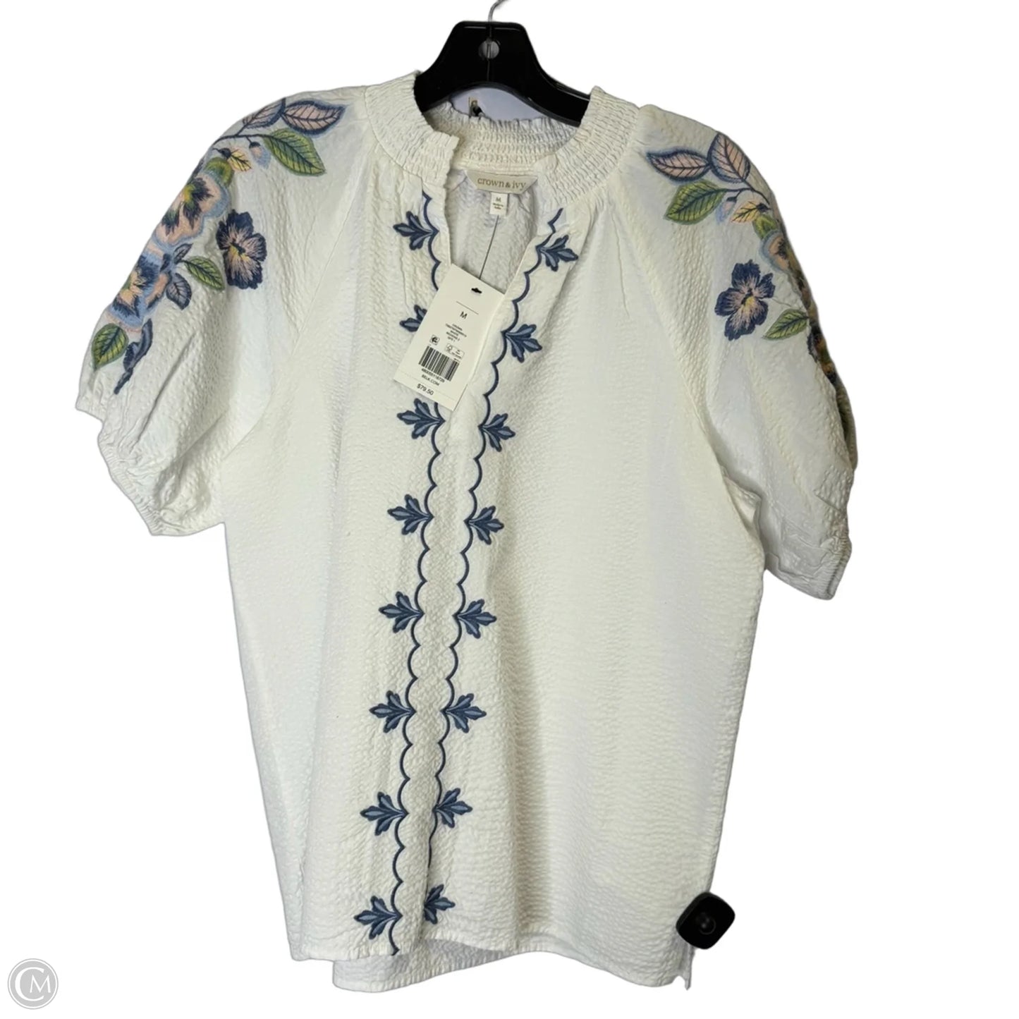 Top Short Sleeve By Crown And Ivy In White, Size: M