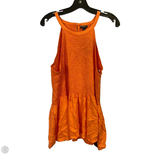 Top Sleeveless By Torrid In Orange, Size: 1x