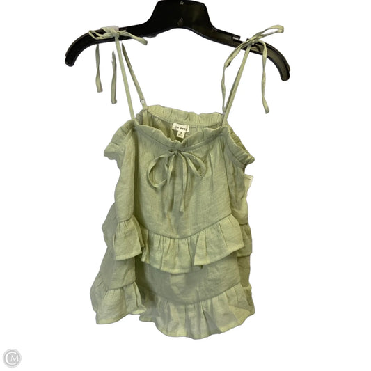Top Sleeveless By Blu Pepper In Green, Size: S