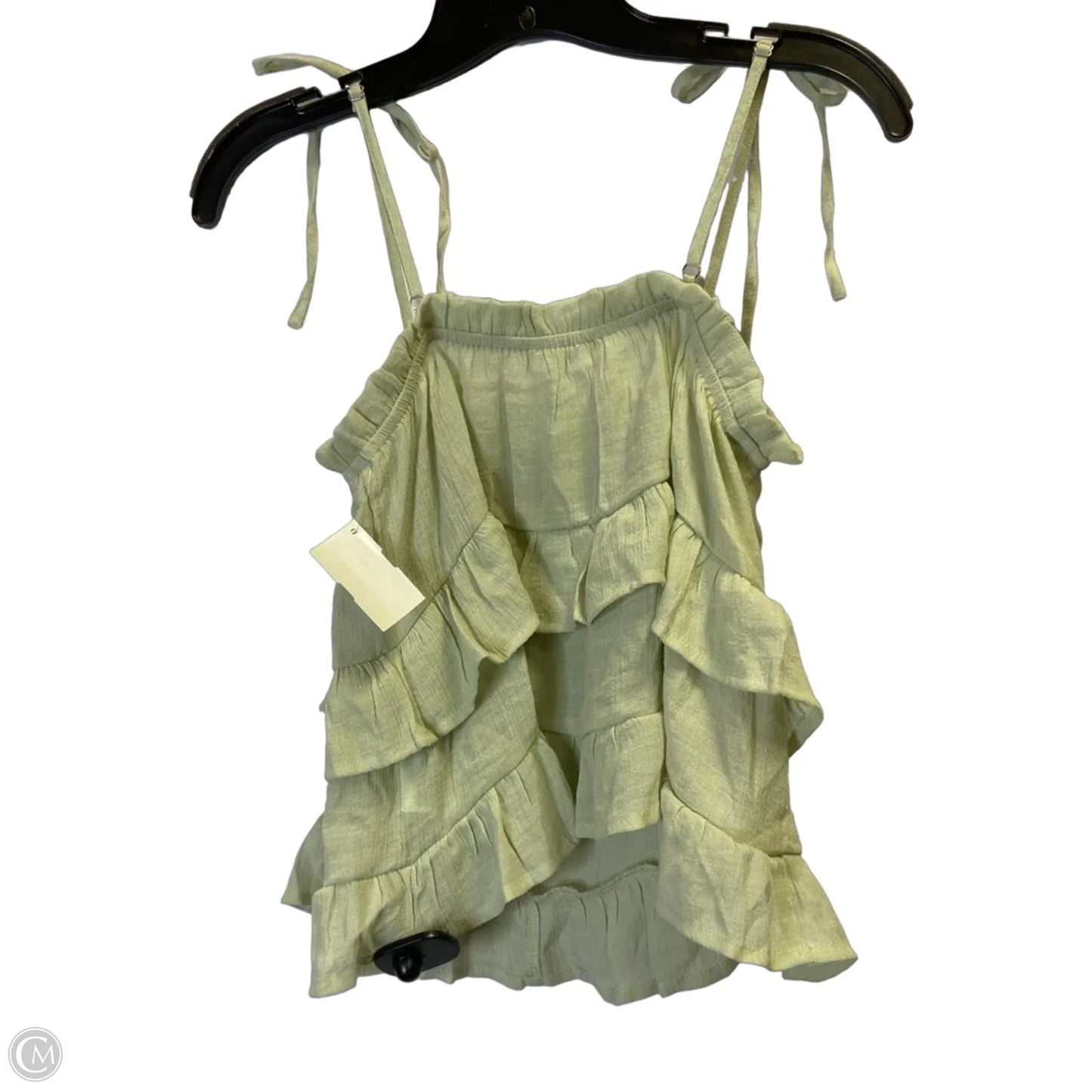 Top Sleeveless By Blu Pepper In Green, Size: S