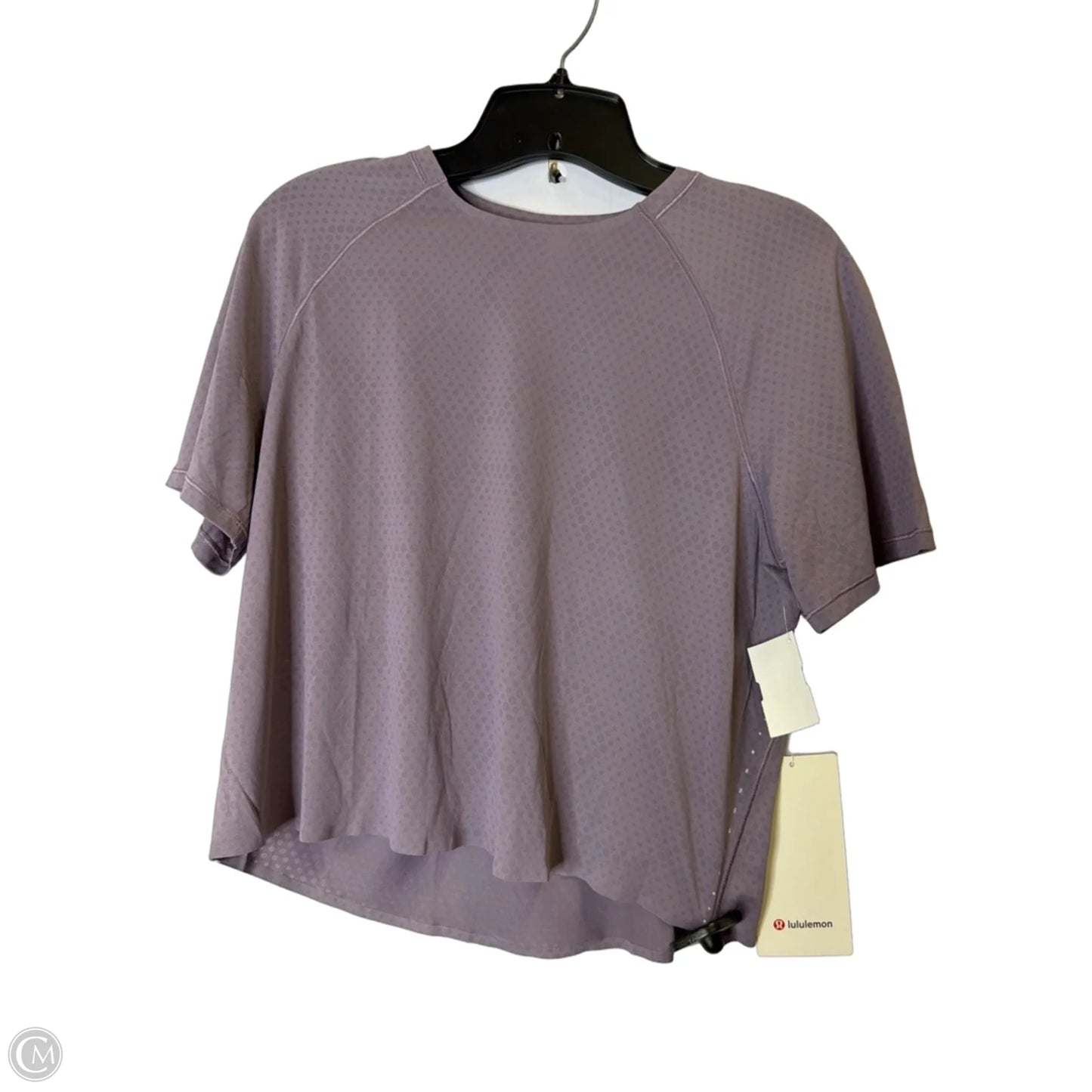 Athletic Top Short Sleeve By Lululemon In Purple, Size: 6
