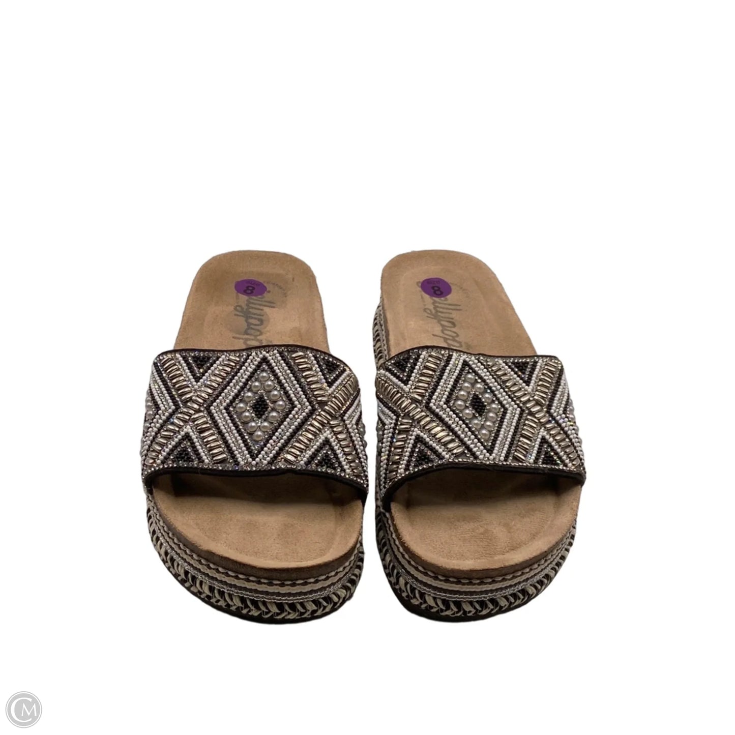 Sandals Heels Platform By Jelly Pop In Black, Size: 8