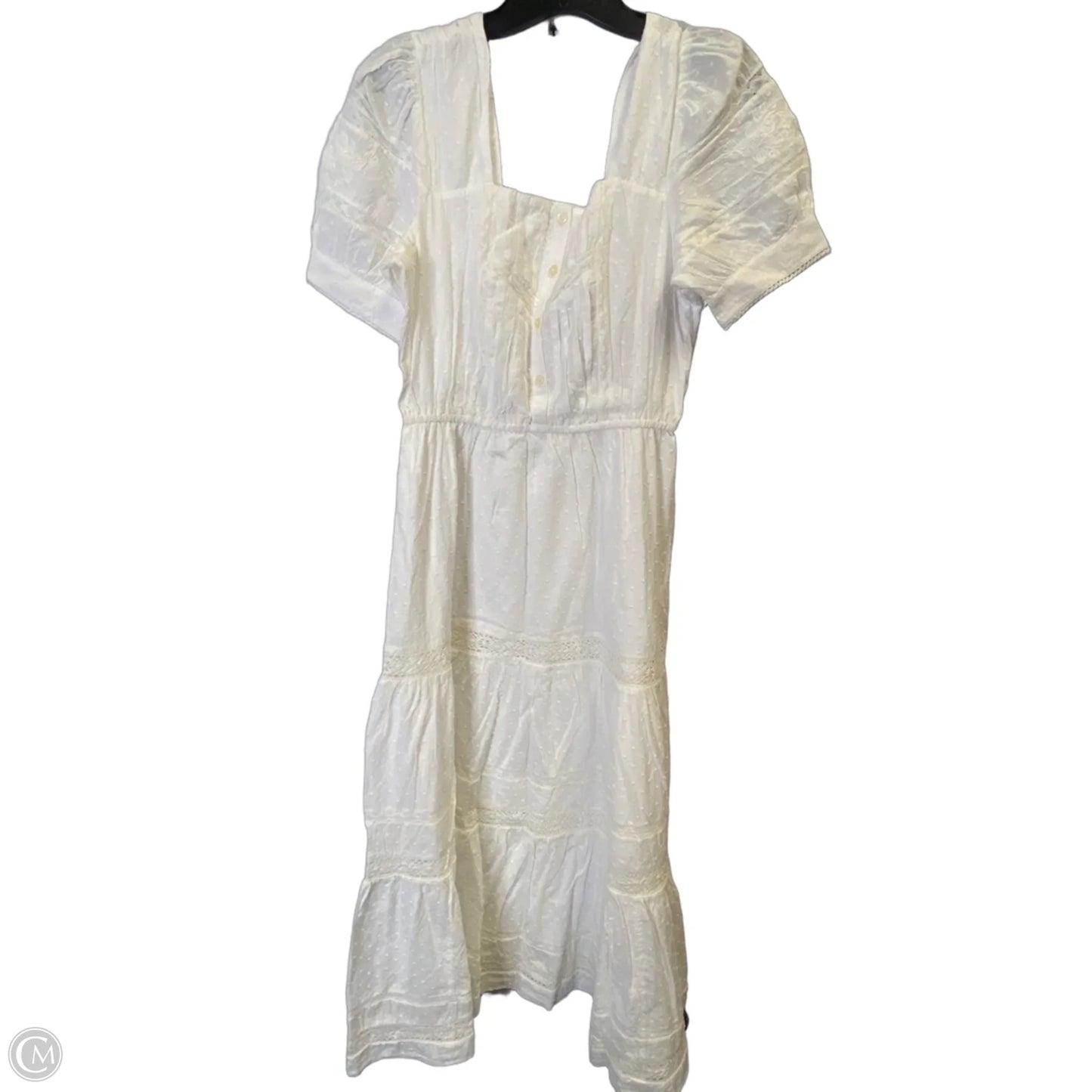 Dress Casual Midi By Loft In White, Size: S