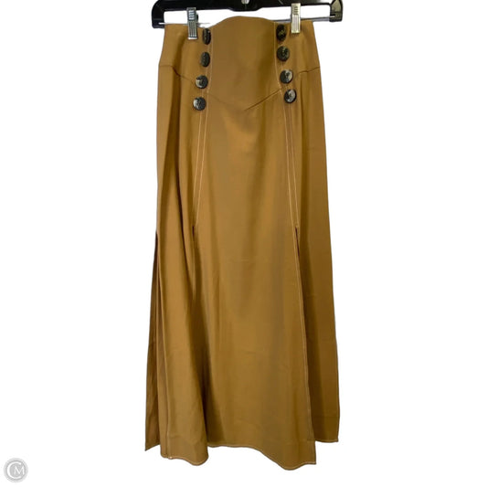 Skirt Midi By Top Shop In Brown, Size: 4